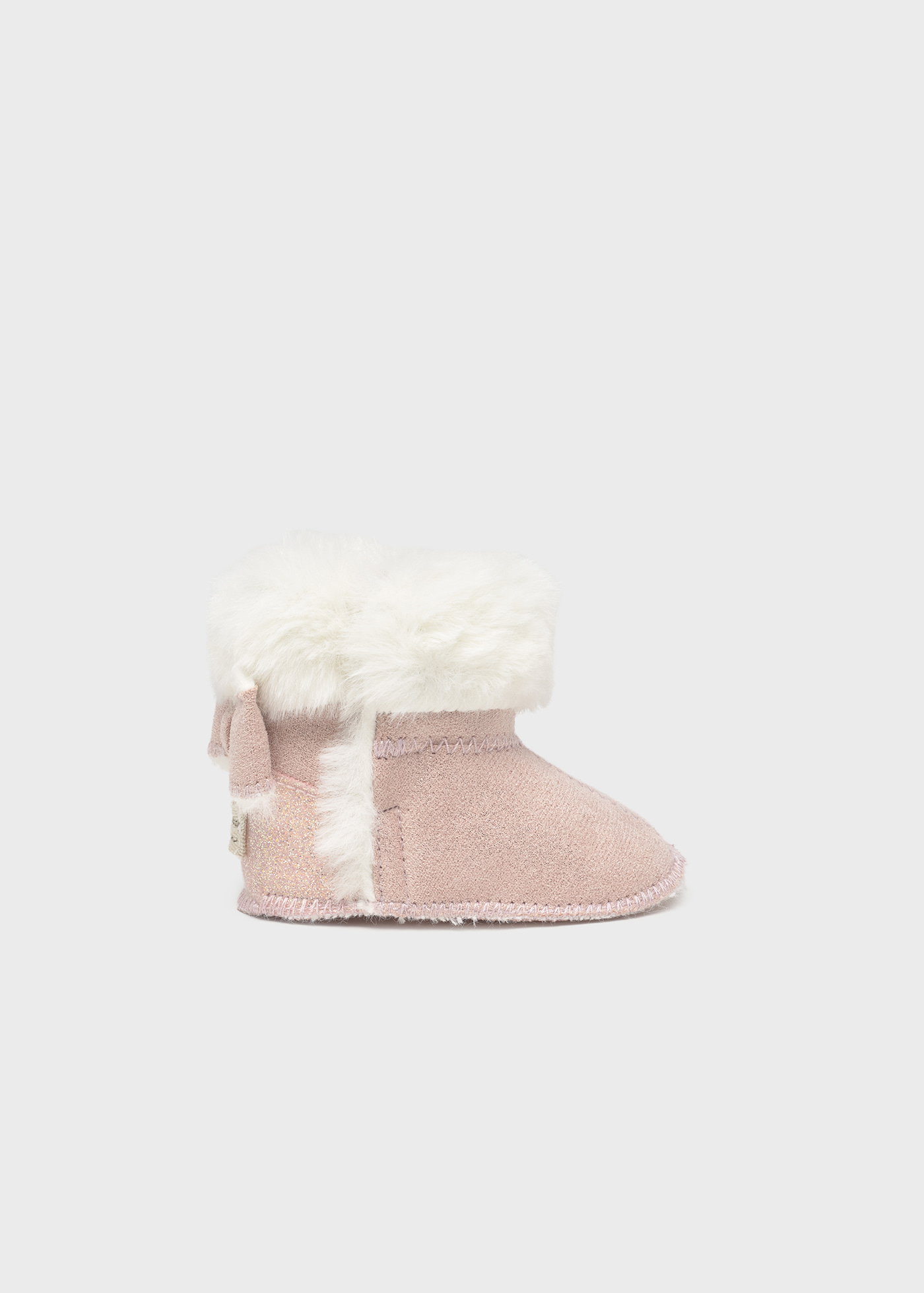 Newborn girl fur boots