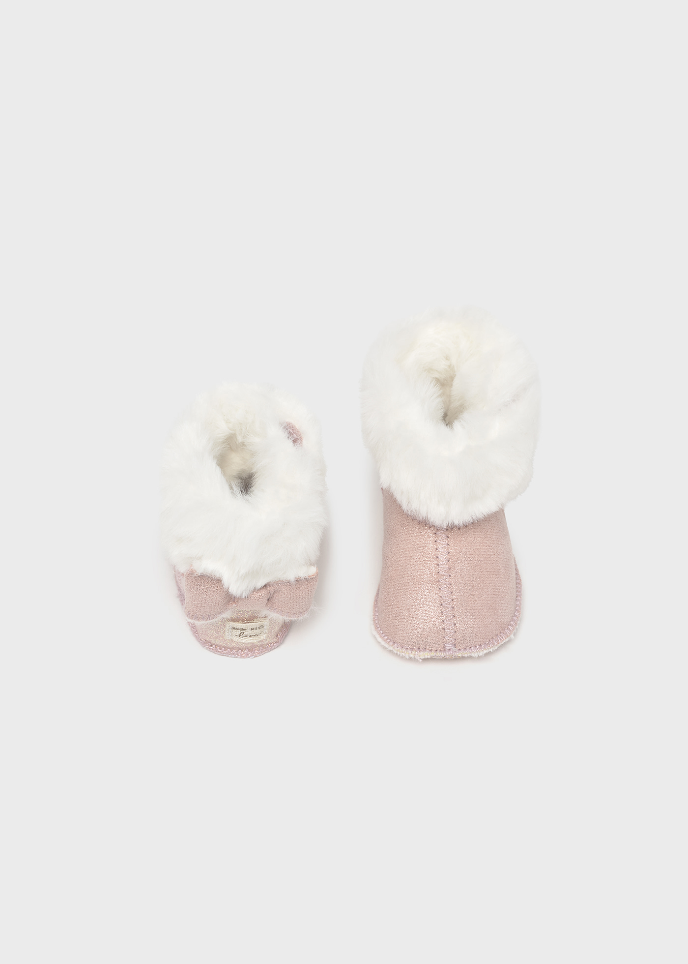 Newborn girl fur boots