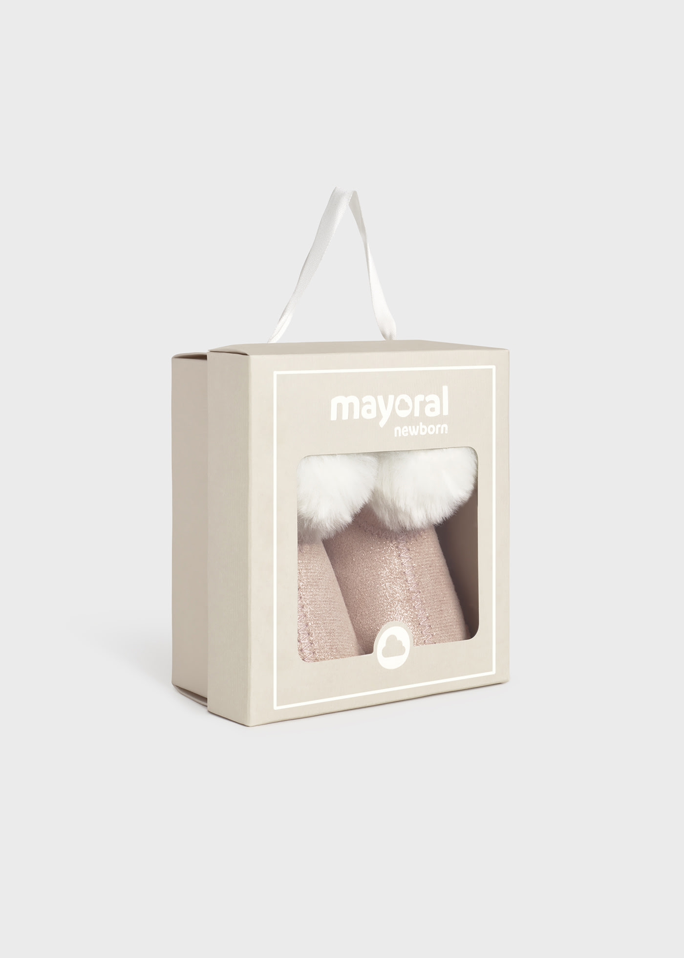 Newborn girl fur boots