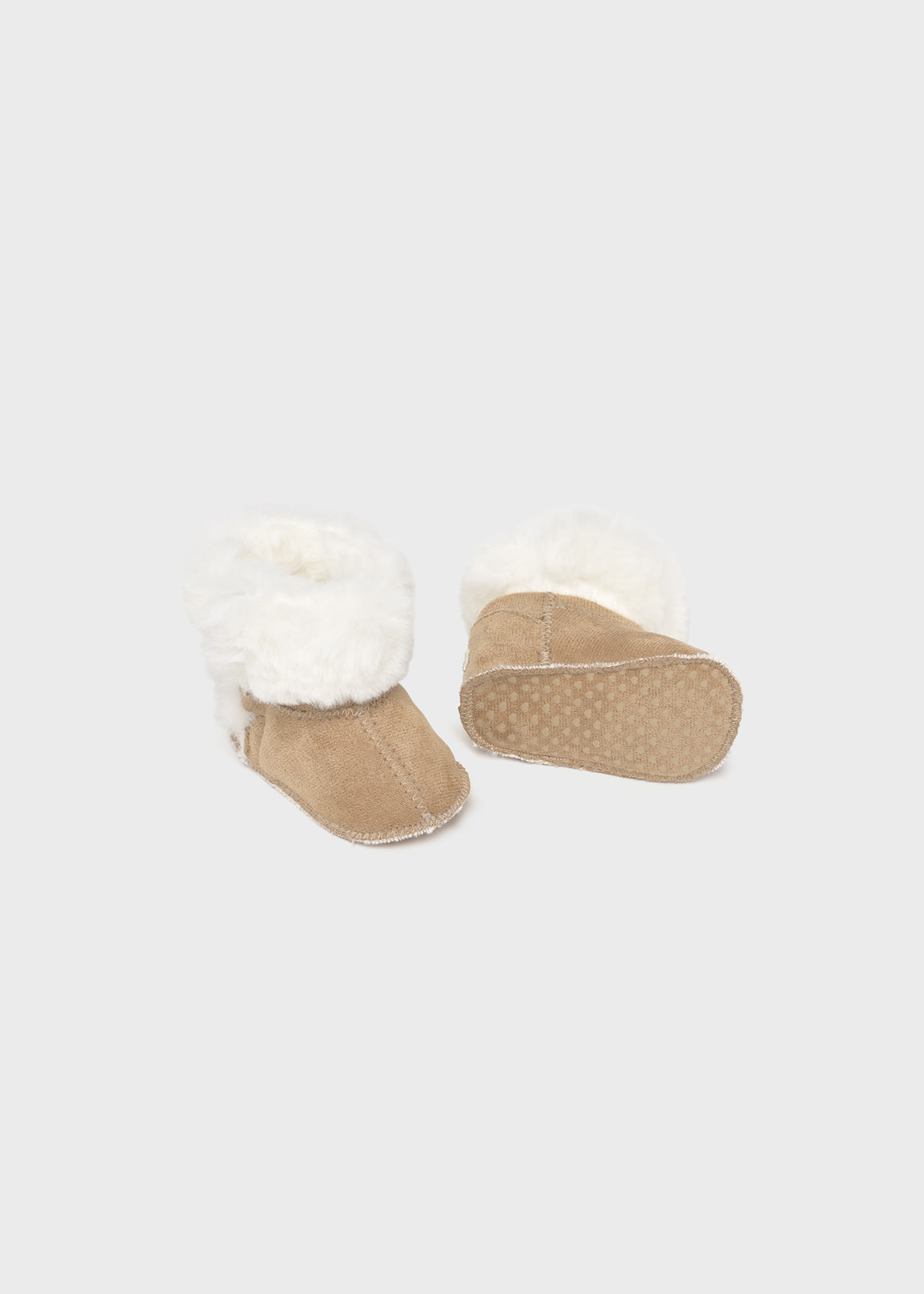 Newborn girl fur boots
