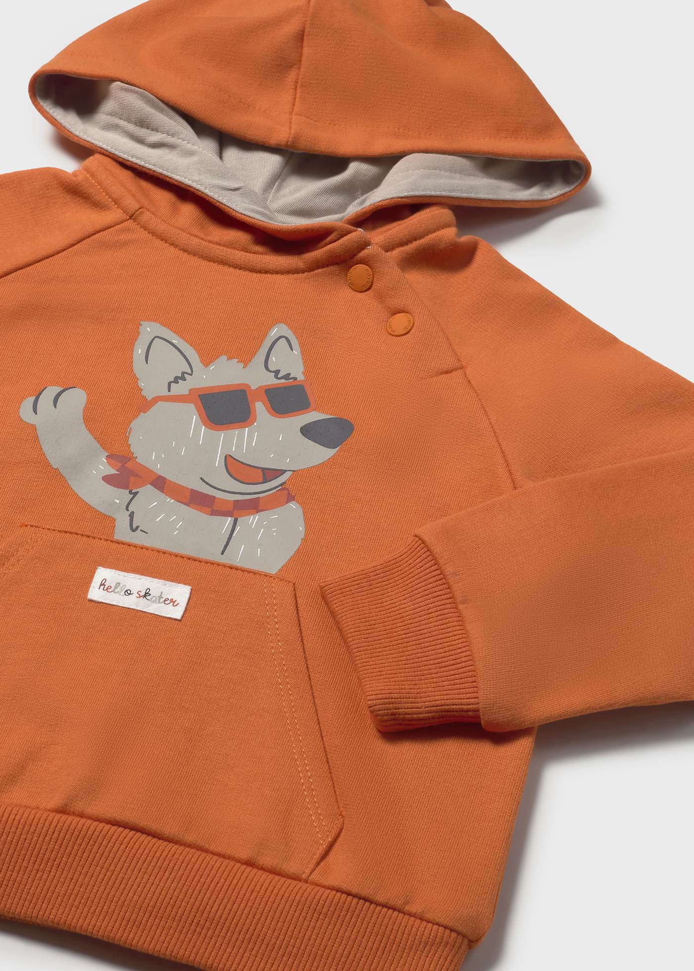 Sudadera capucha bosillo bebé