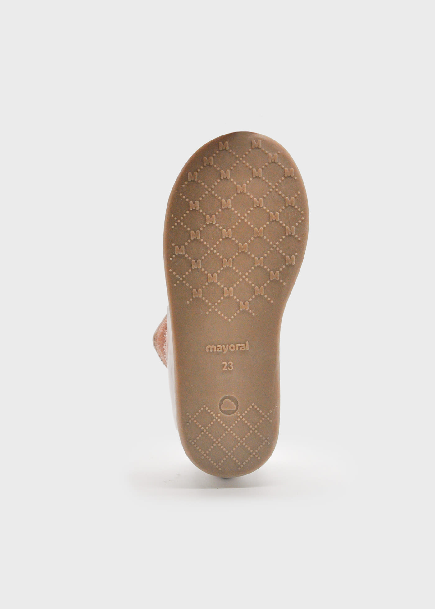 Skórzane baleriny lakierowane z futerkiem dla niemowlęcia