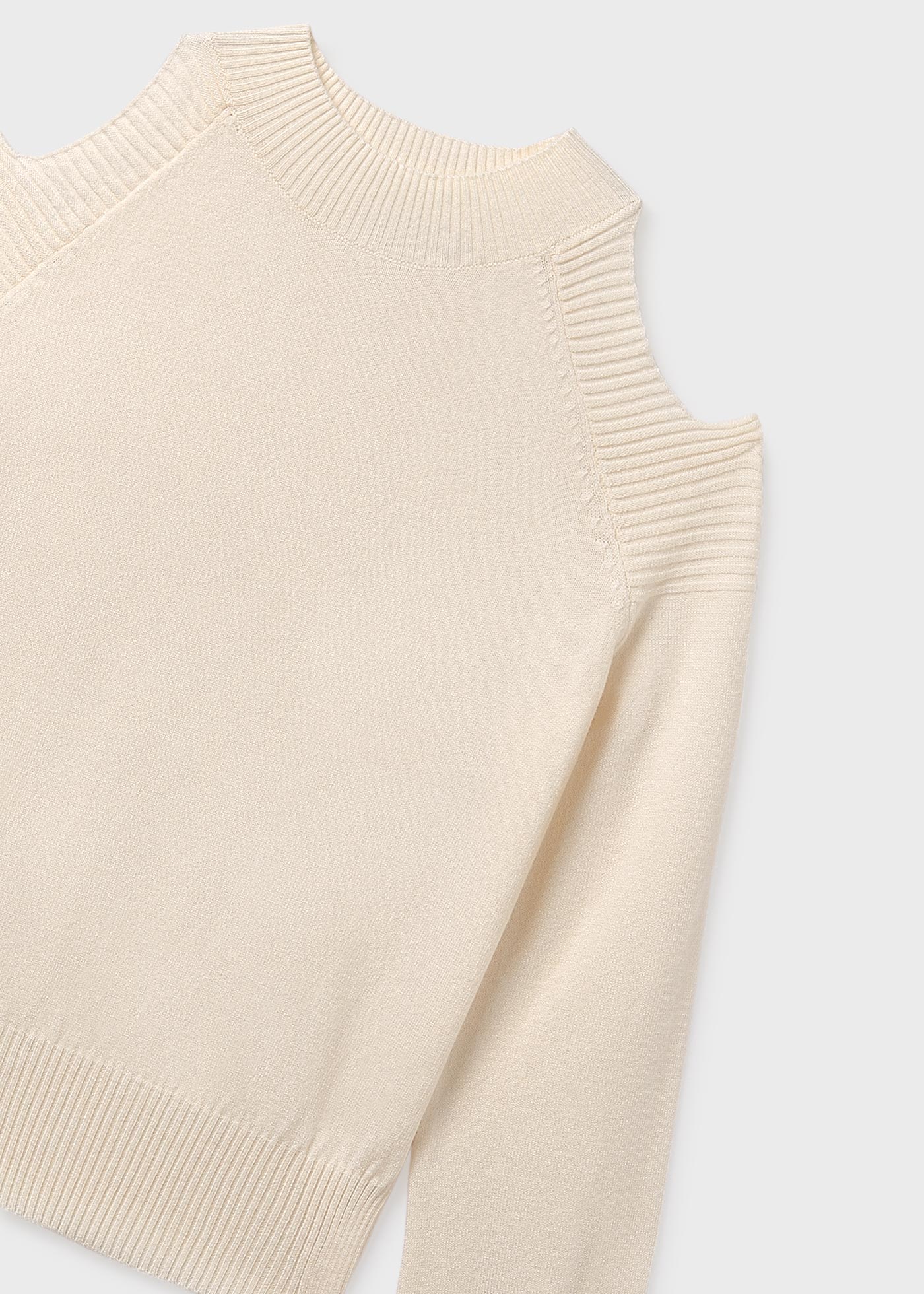 Girls open shoulder jumper