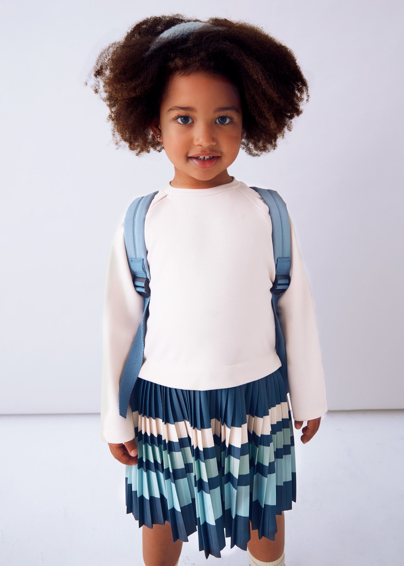 Vestido combinado rayas niña