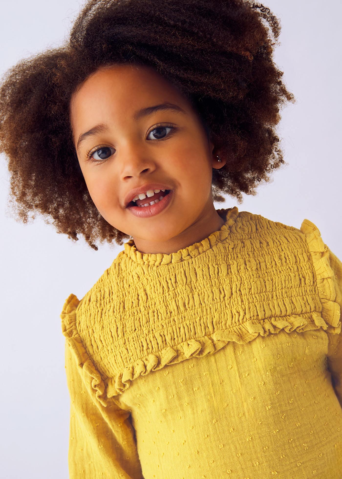 Girls ruffled skirt and blouse set