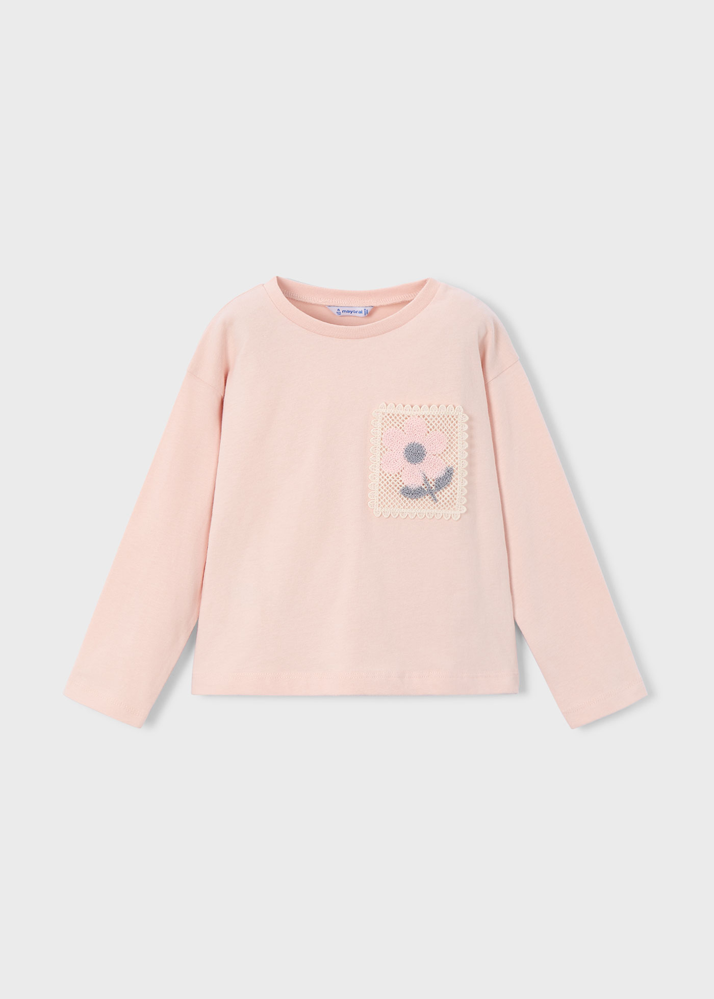 T-shirt poche crochet fille