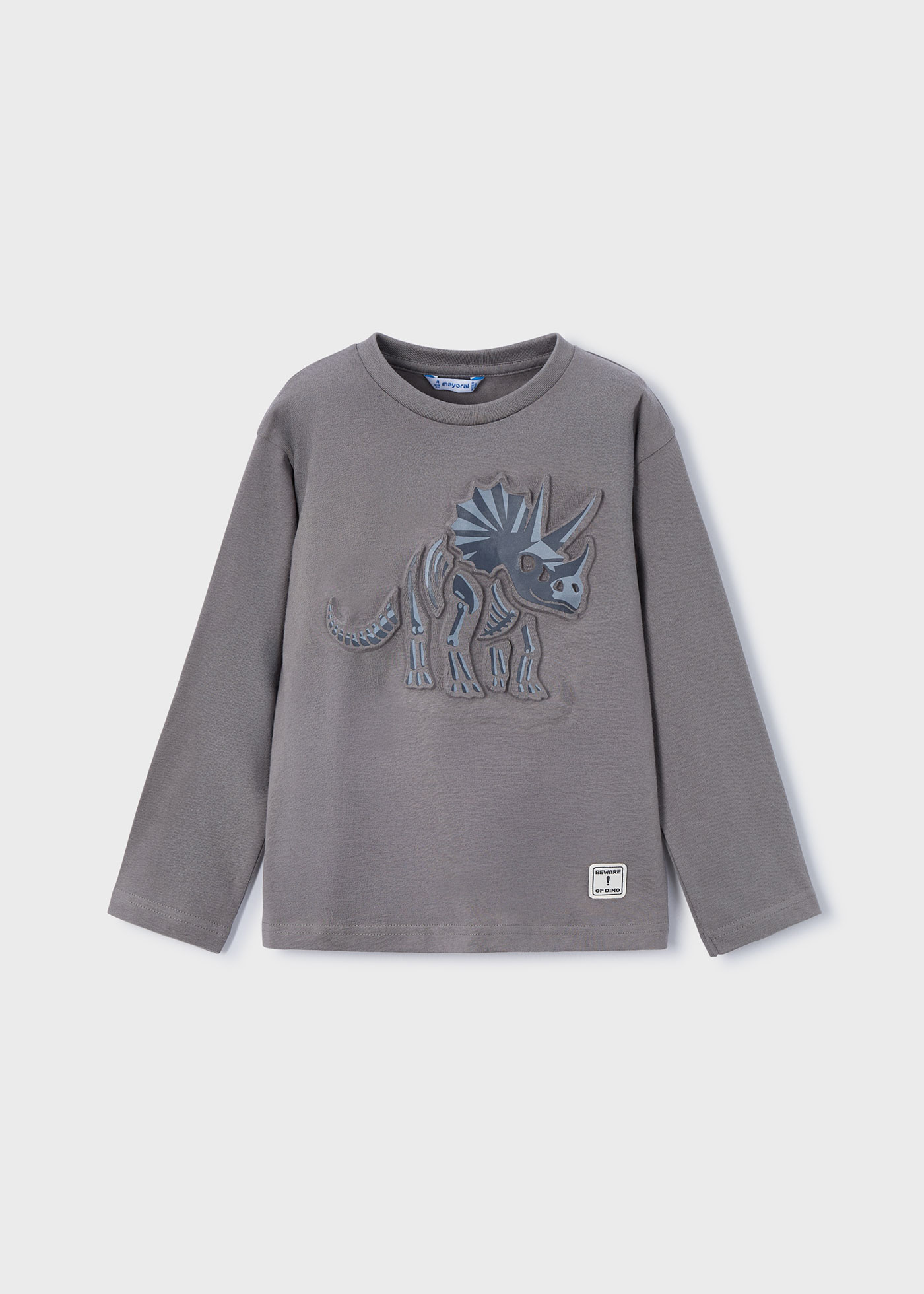 Boys long sleeved interactive dinosaur shirt