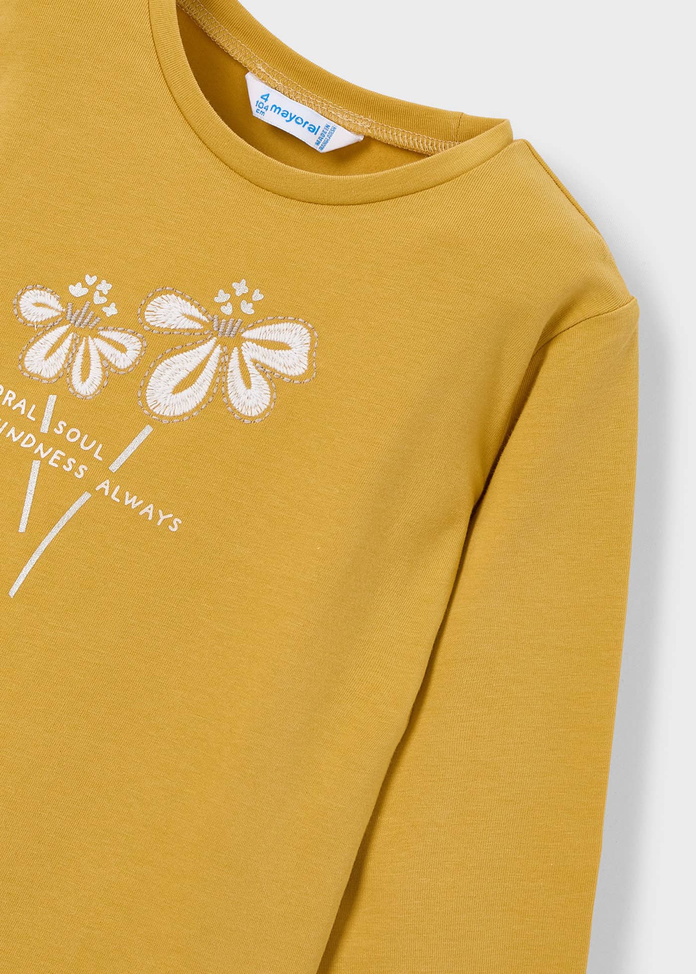 Playera básica flor niña