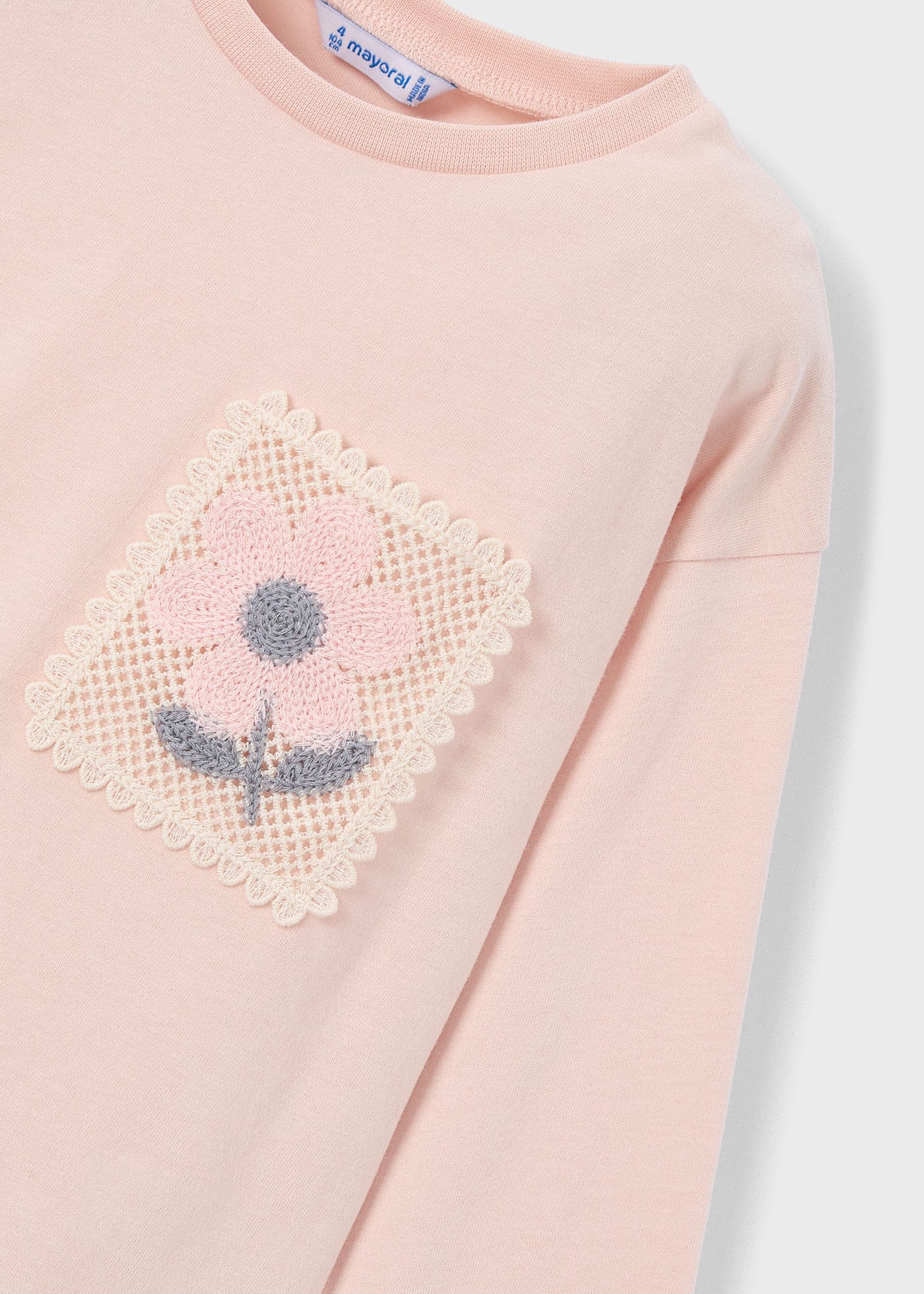 T-shirt poche crochet fille