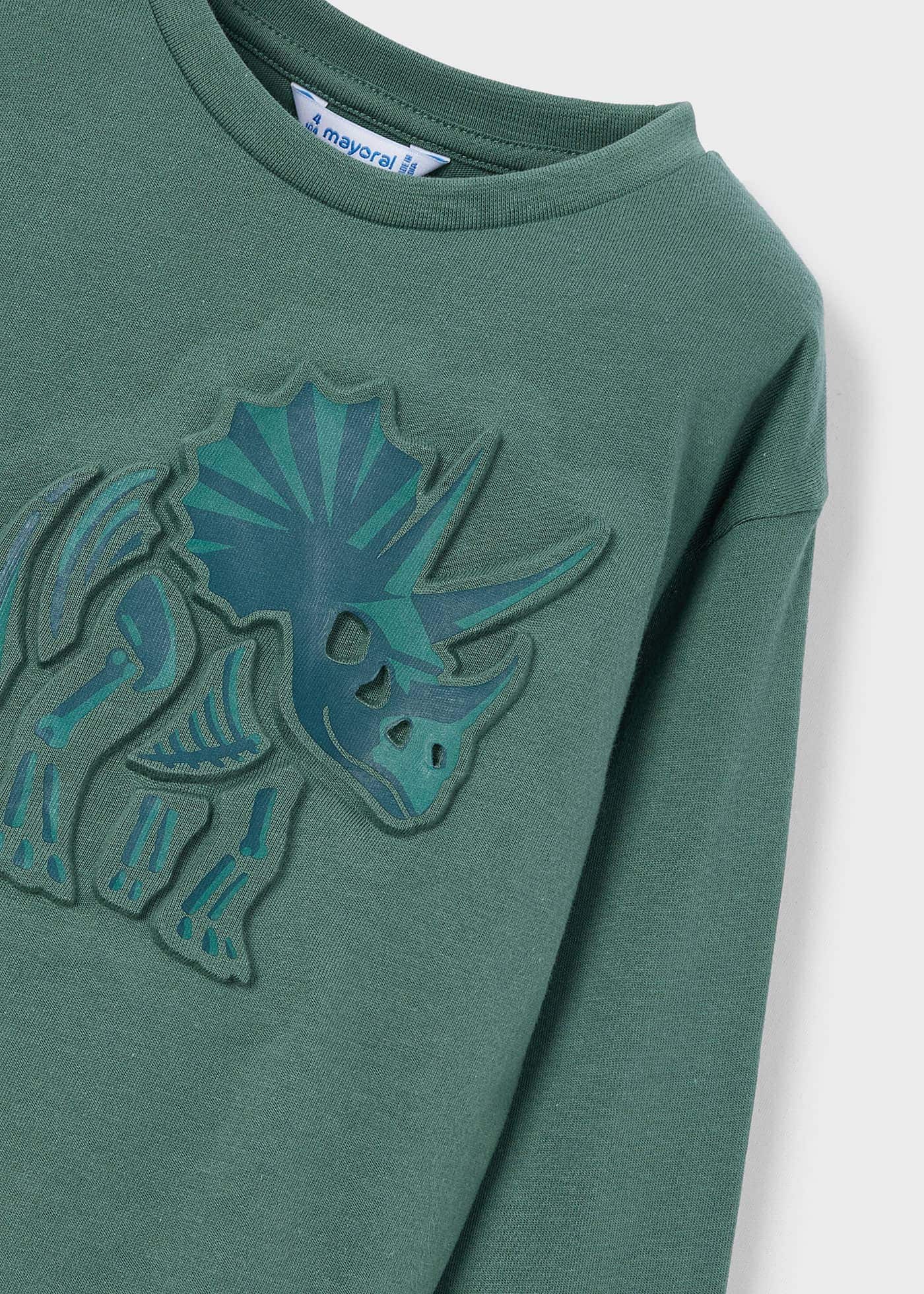 Camiseta dinosaurio relieve niño