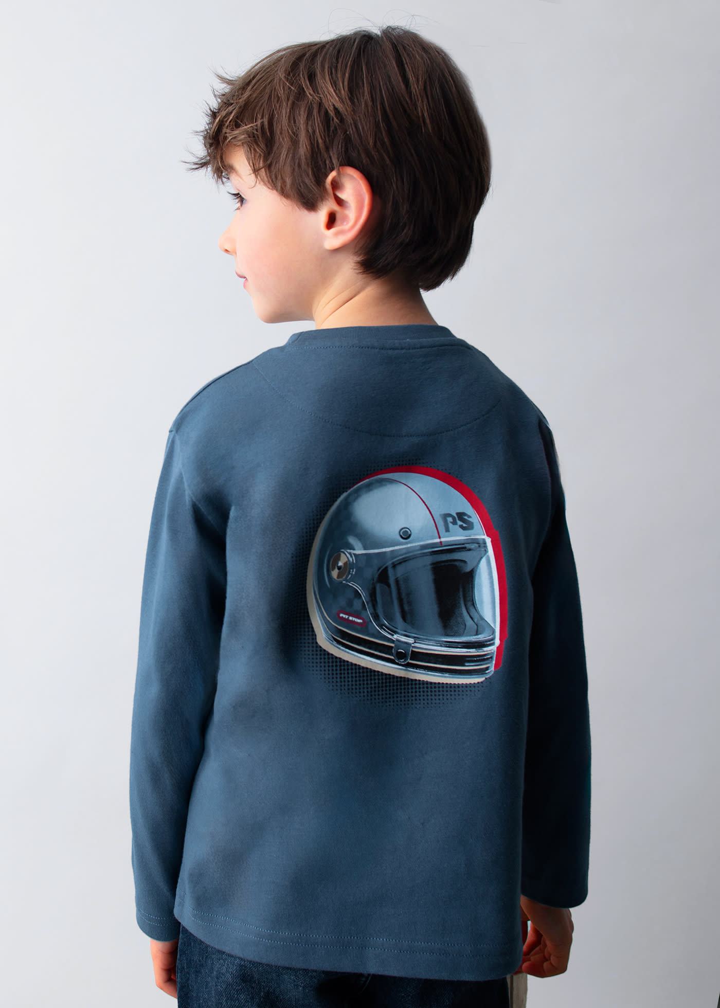 Maglietta stampata moto bambino