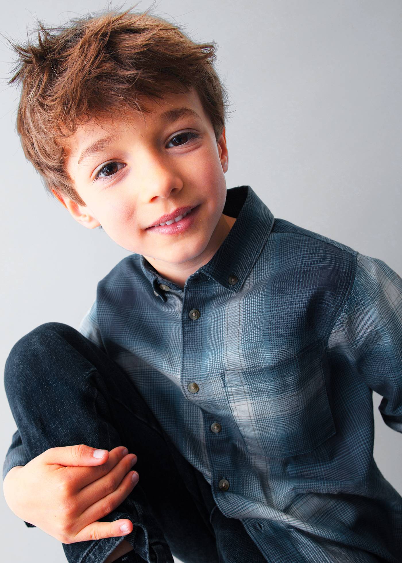 Camisa quadrados menino