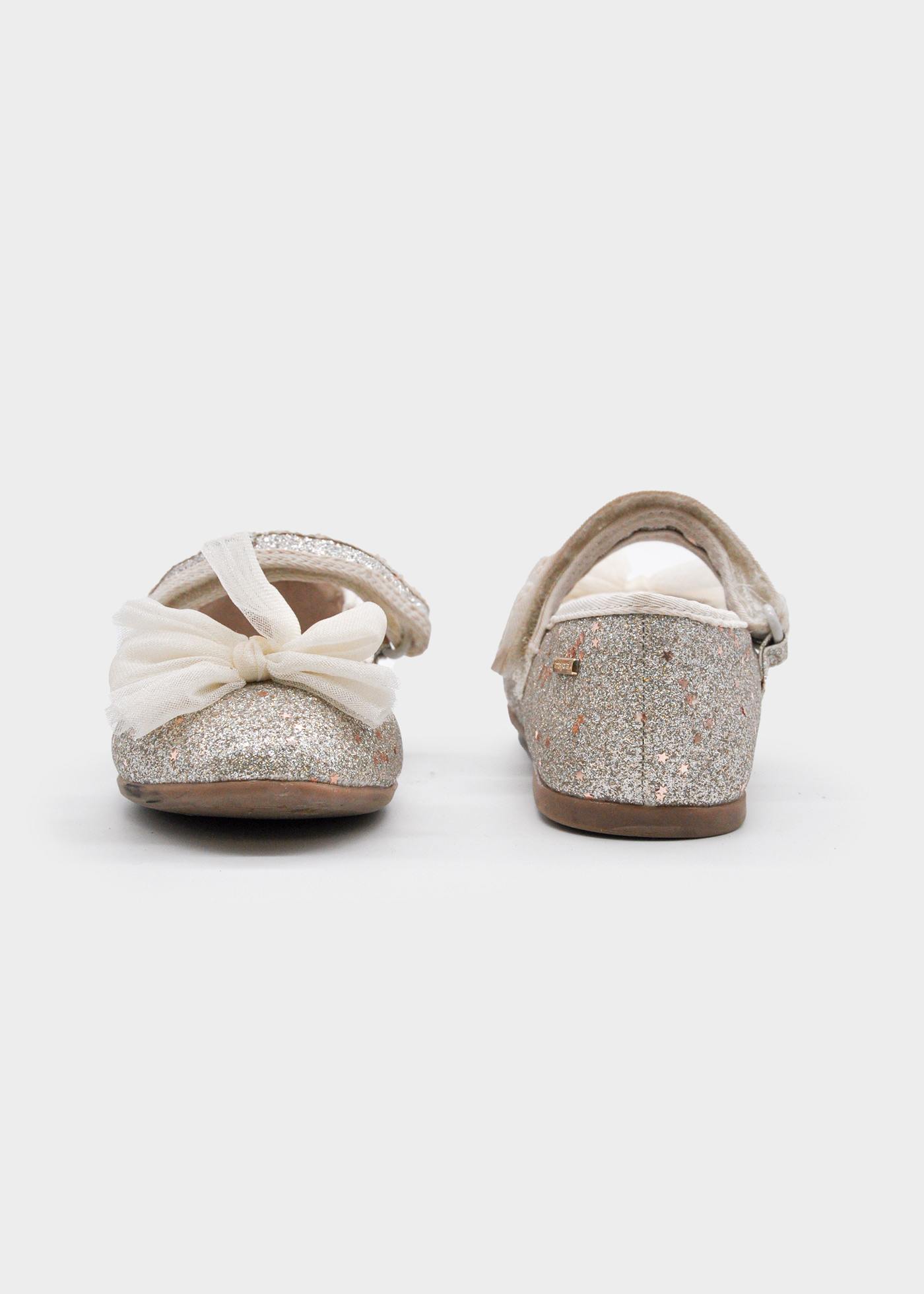 Ballerines nœud paillettes fille