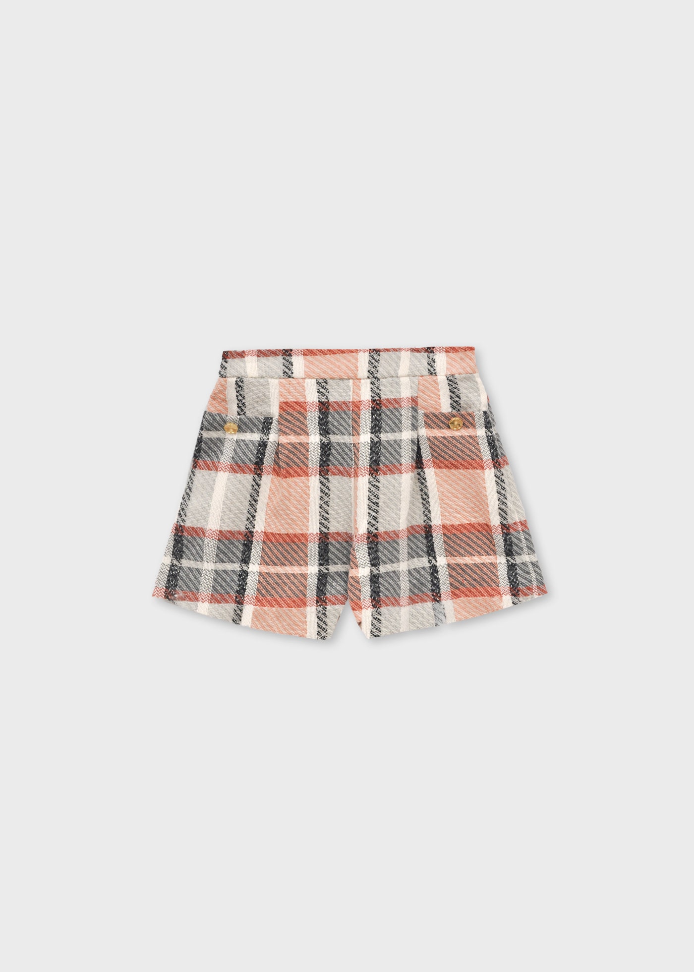 Pantalón corto cuadros niña