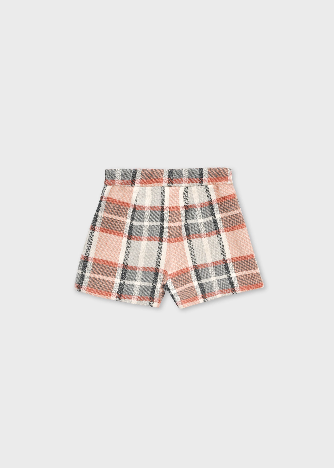 Pantalón corto cuadros niña