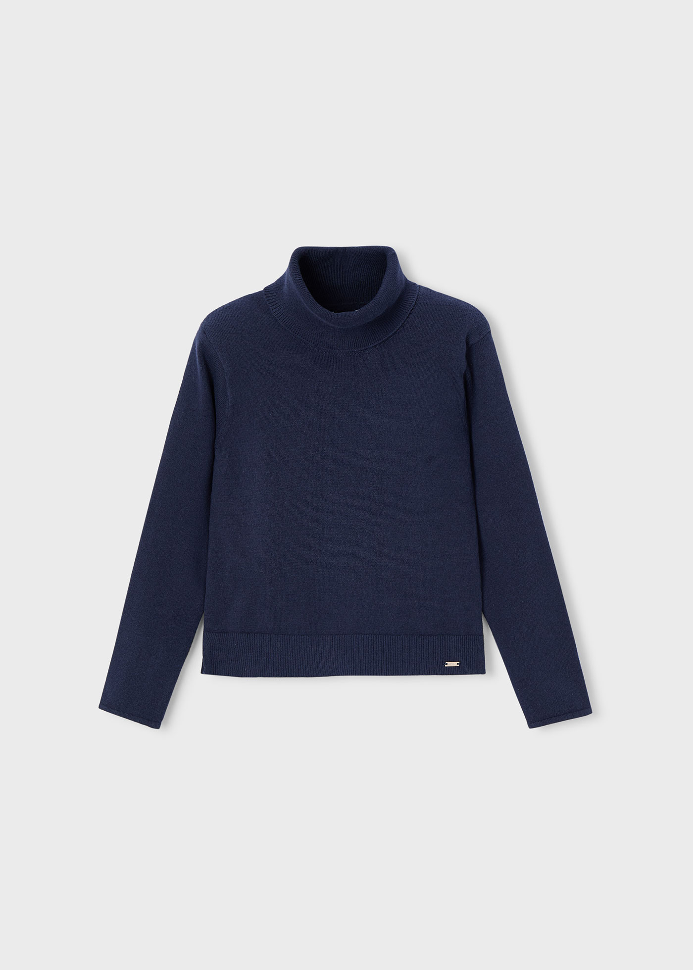 Pull col cheminée basique fille