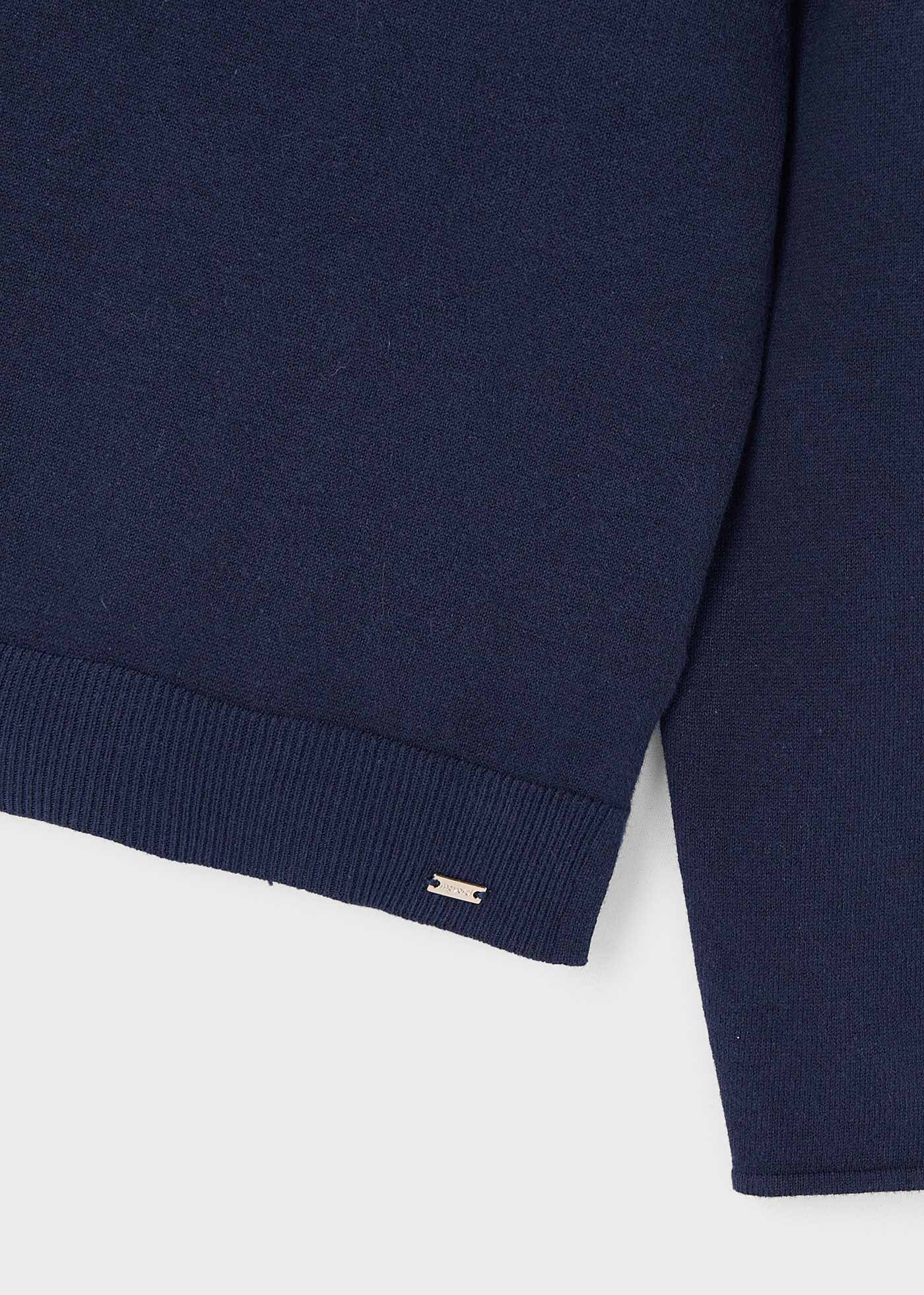 Pull col cheminée basique fille