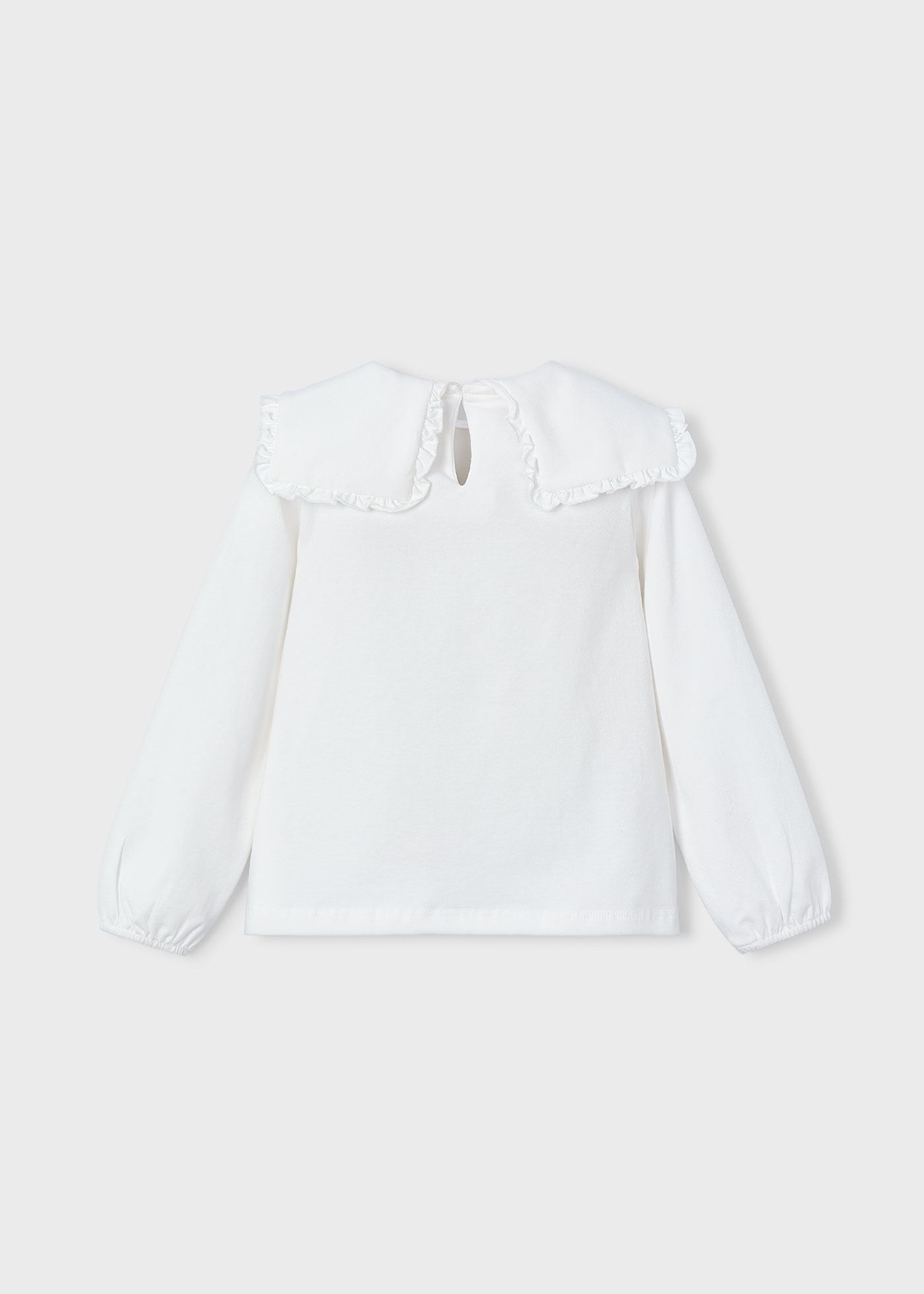 Blusa cuello volante niña