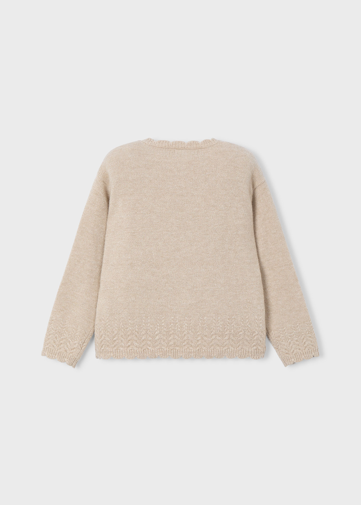 Girls plain knitted jumper