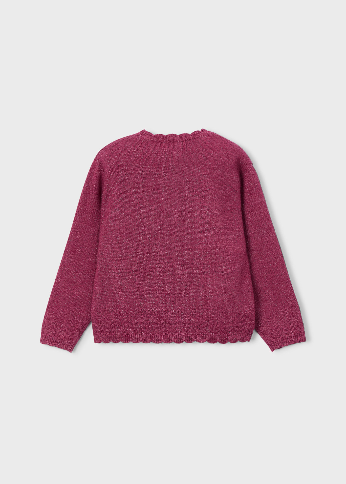 Pull en maille uni fille