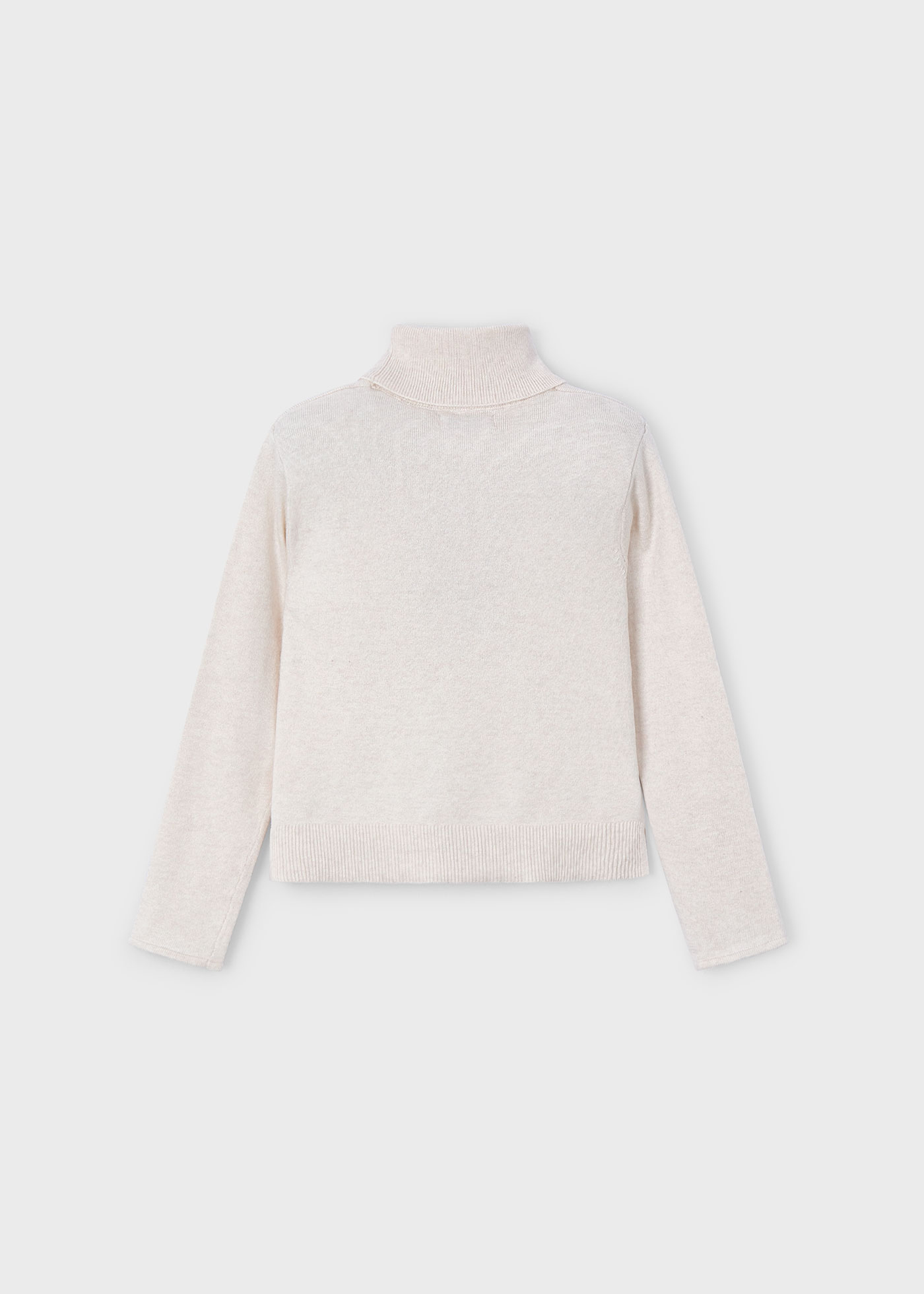 Pull col cheminée basique fille