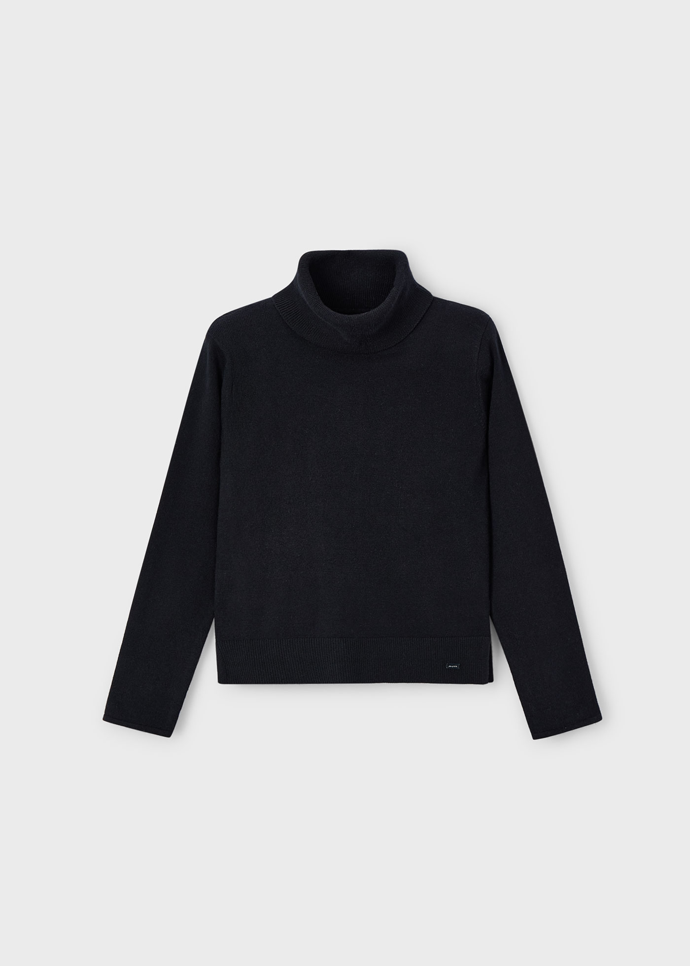 Pull col cheminée basique fille