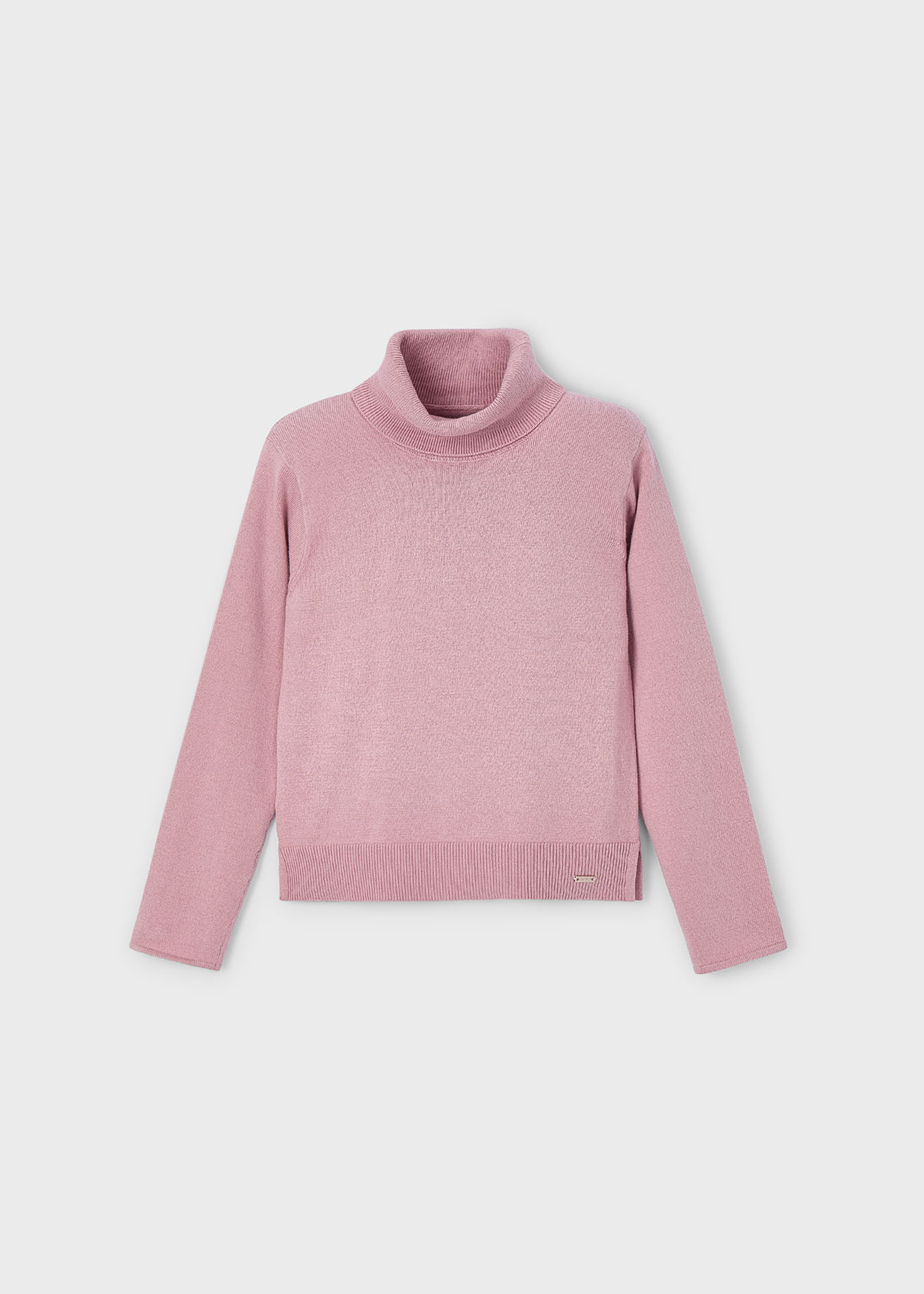Pull col cheminée basique fille