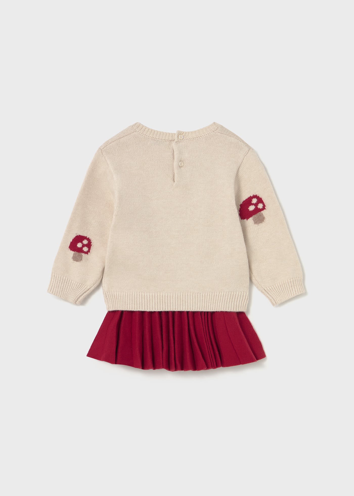 Completo gonna pieghe e maglione neonata