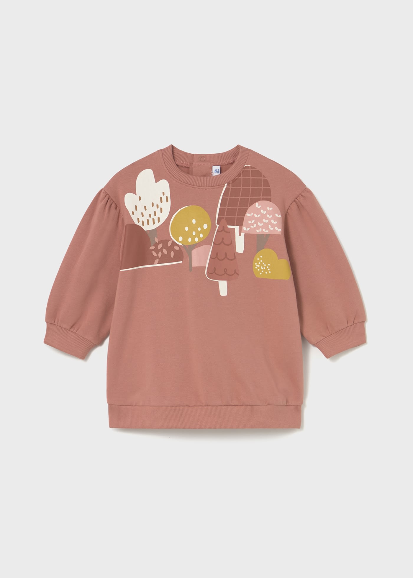 Baby fleece dress with graphic
