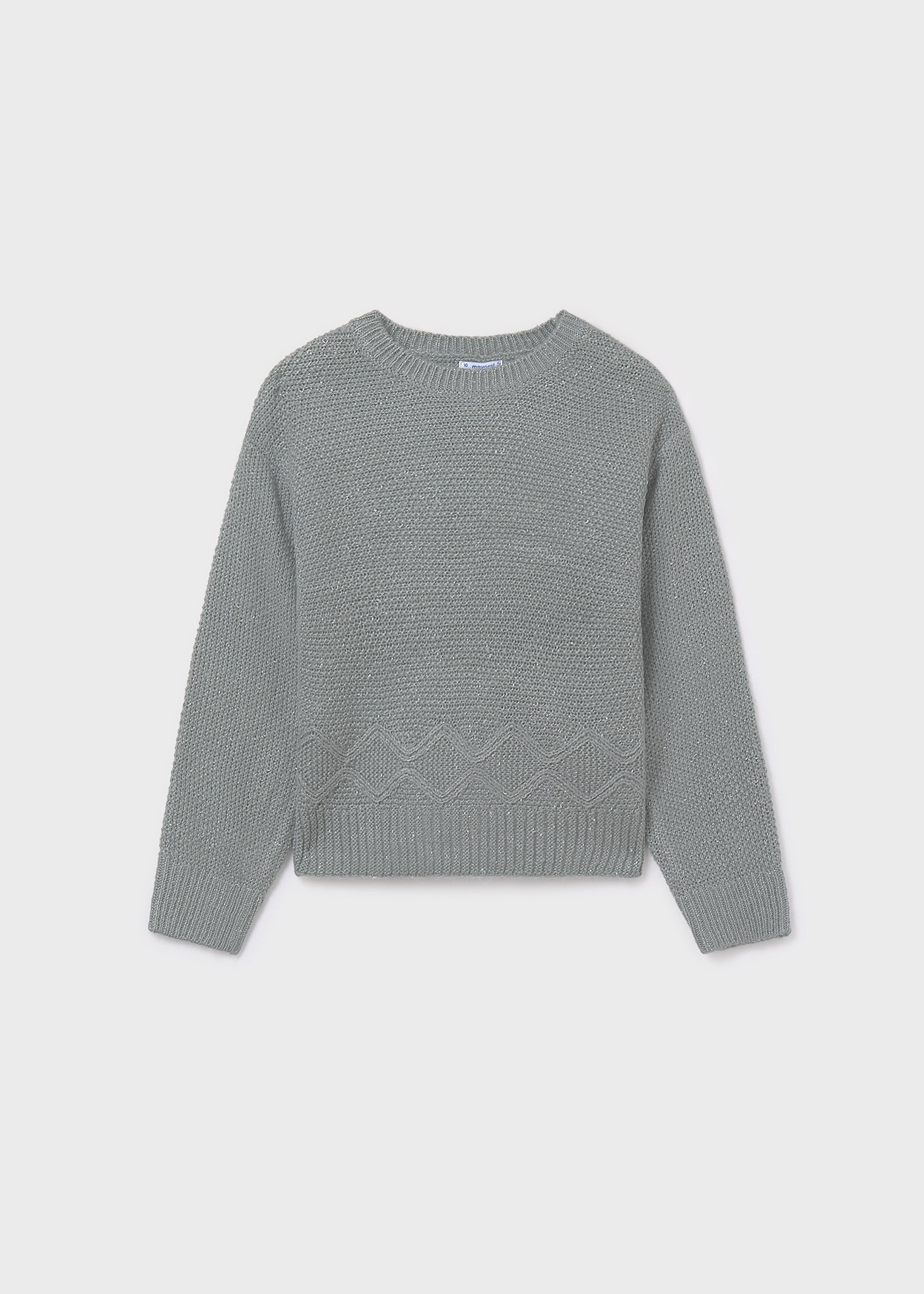 Girls metallic yarn jumper