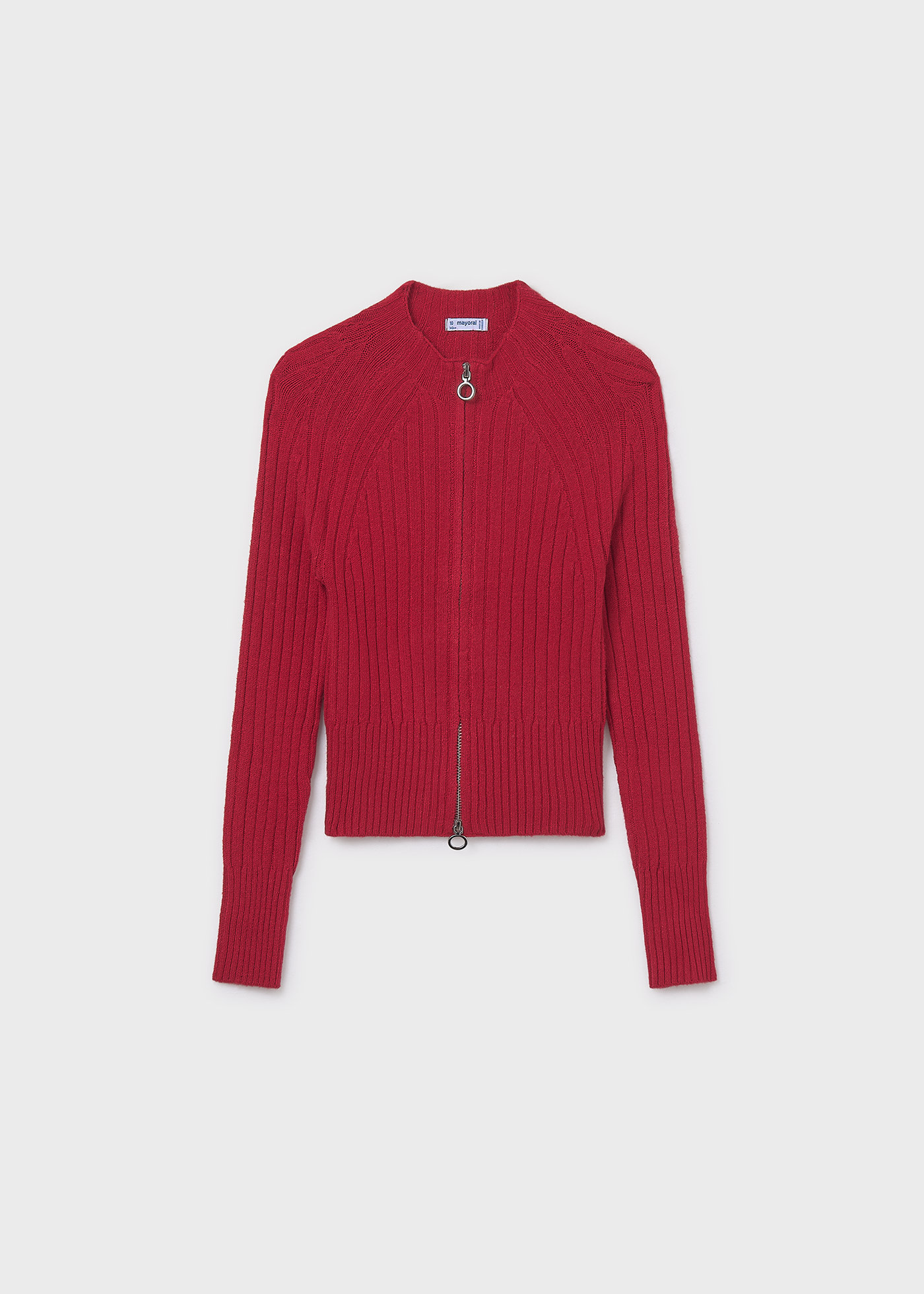 Girls knitted zip up cardigan