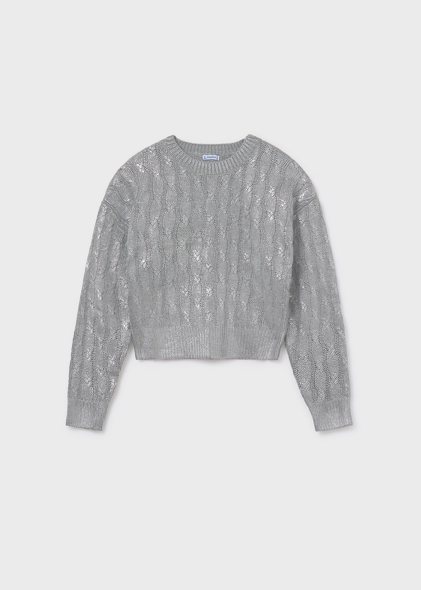 Girls braided knit jumper