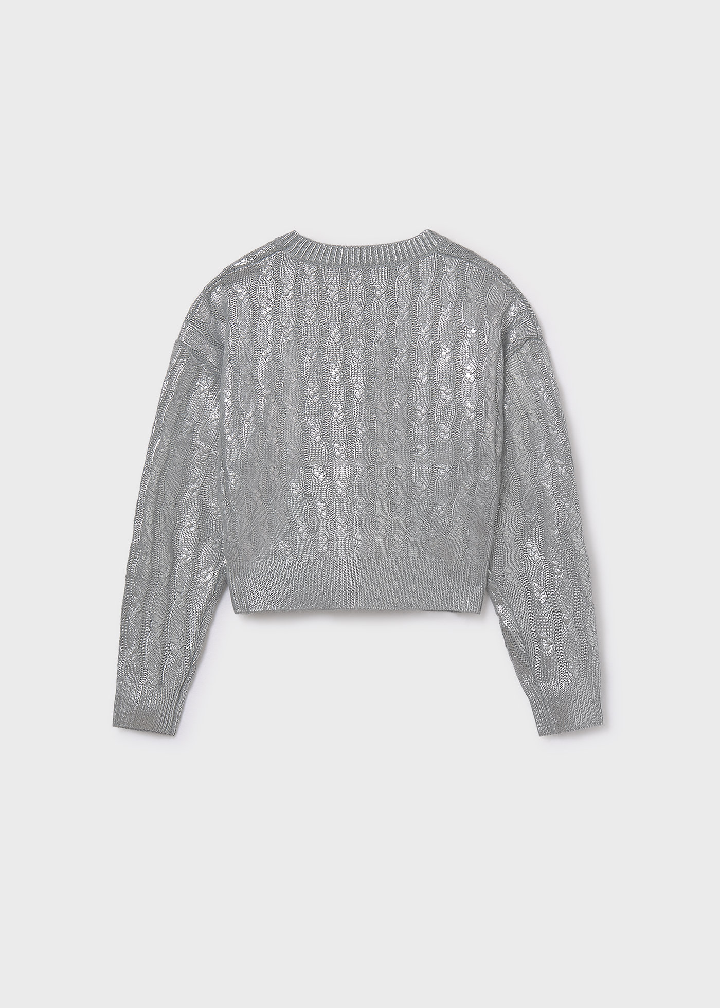 Pulover cu impletituri fata