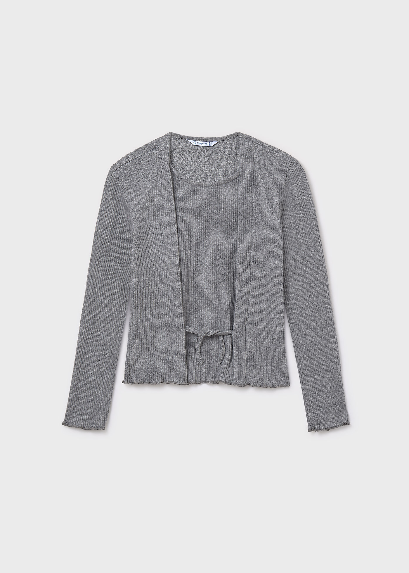 Cardigan top côtelé fille