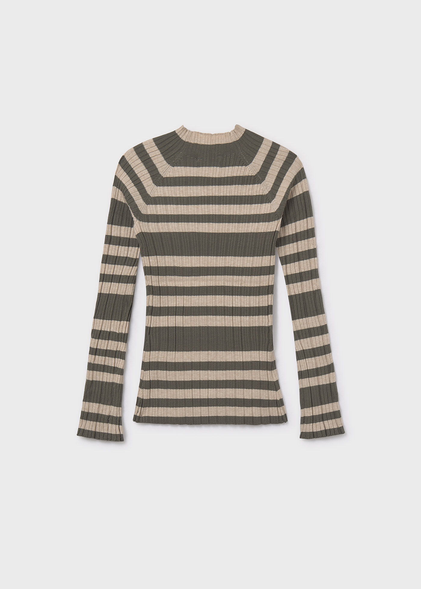 Girl Rib Knit Mock Neck Sweater