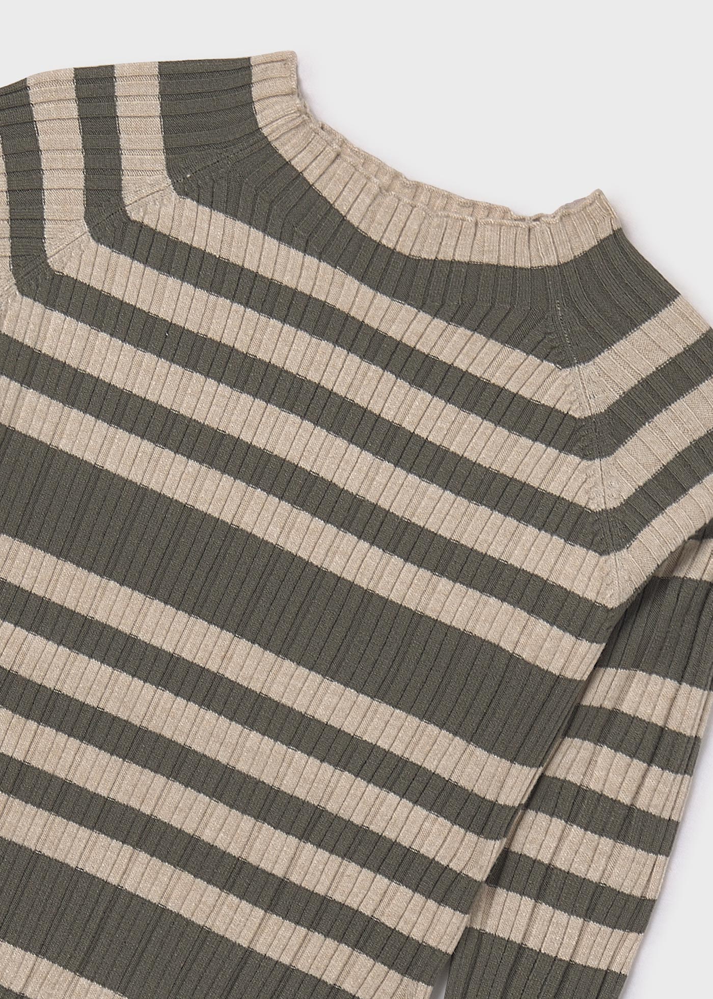Girl Rib Knit Mock Neck Sweater