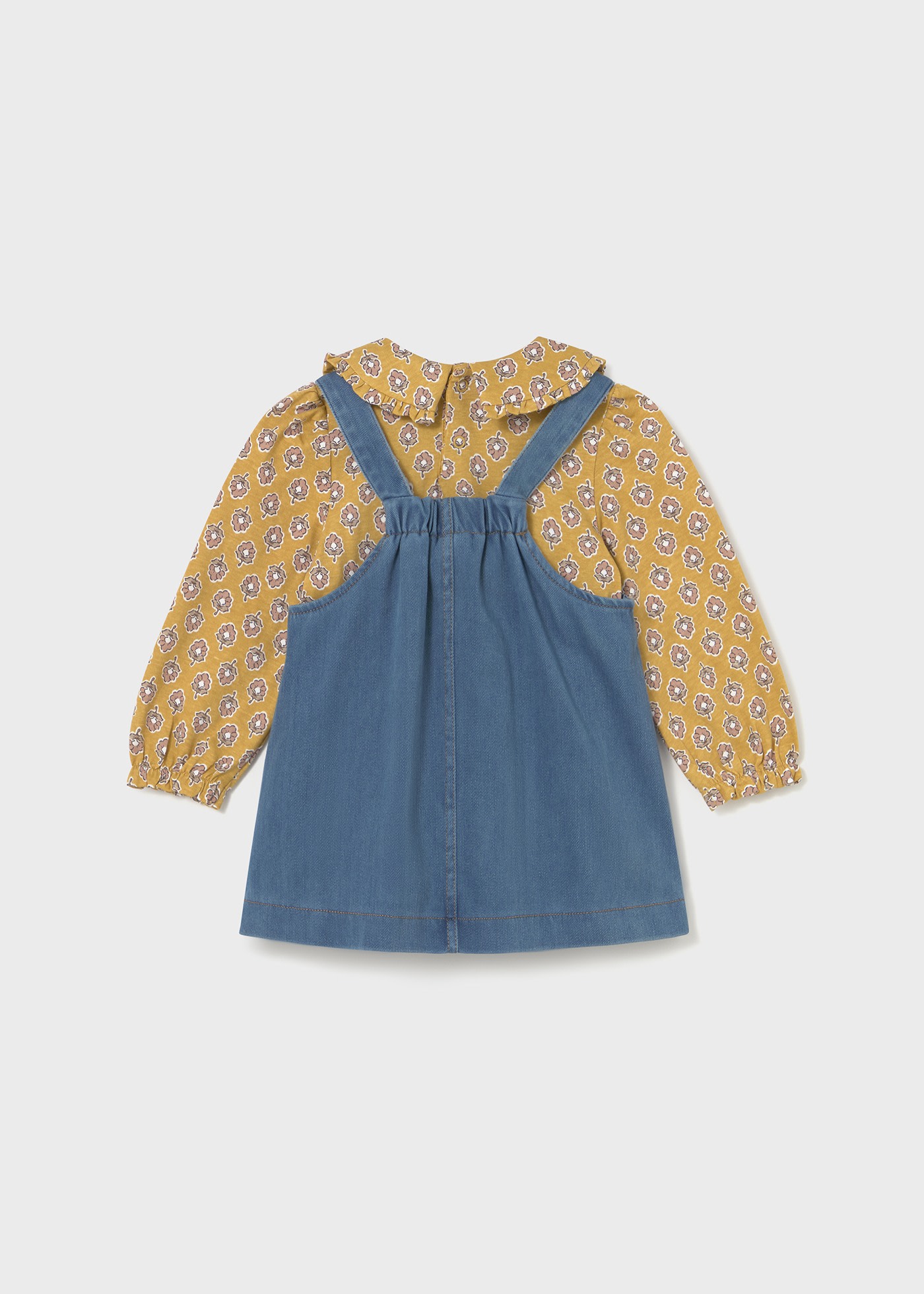 Conjunto falda peto y playera bebé
