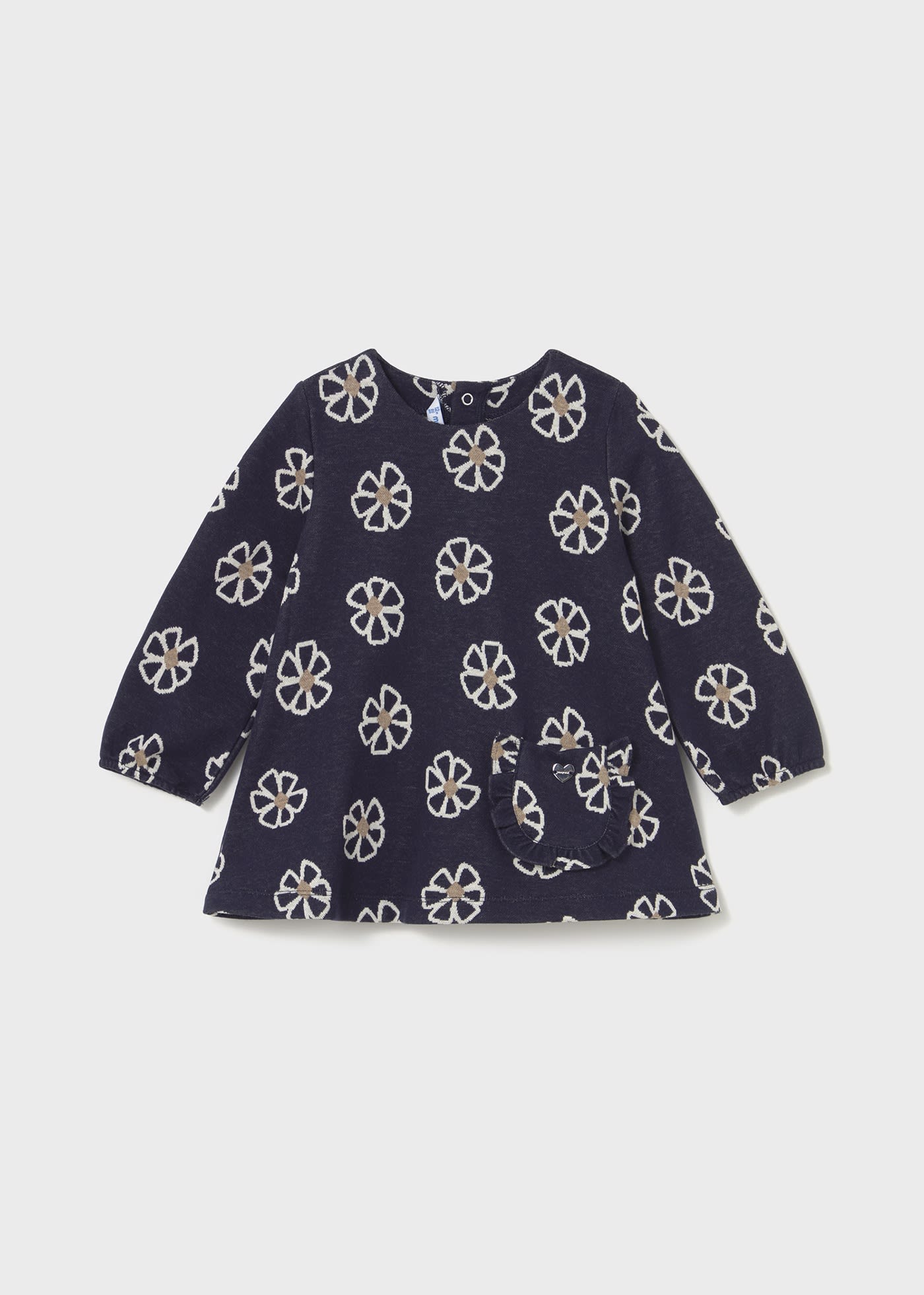 Vestido punto jacquard bebé