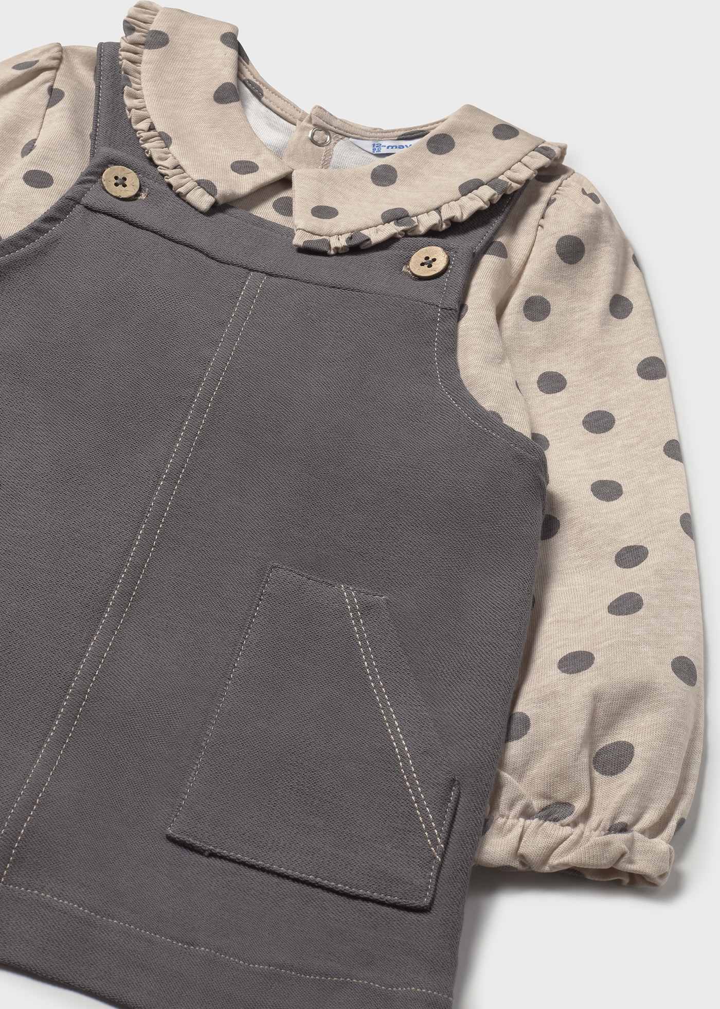 Conjunto saia peito e camisa bebé