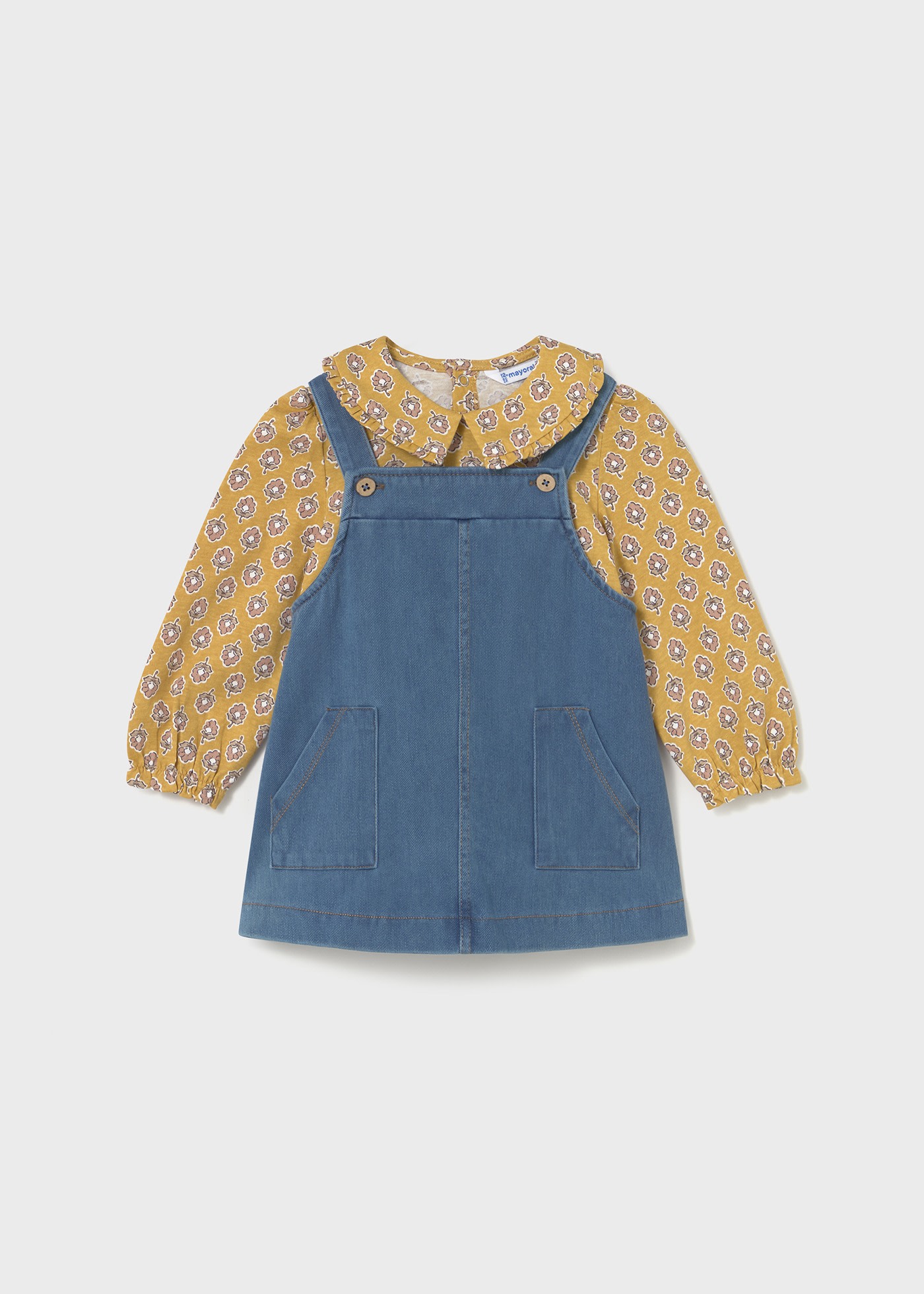 Conjunto falda peto y playera bebé