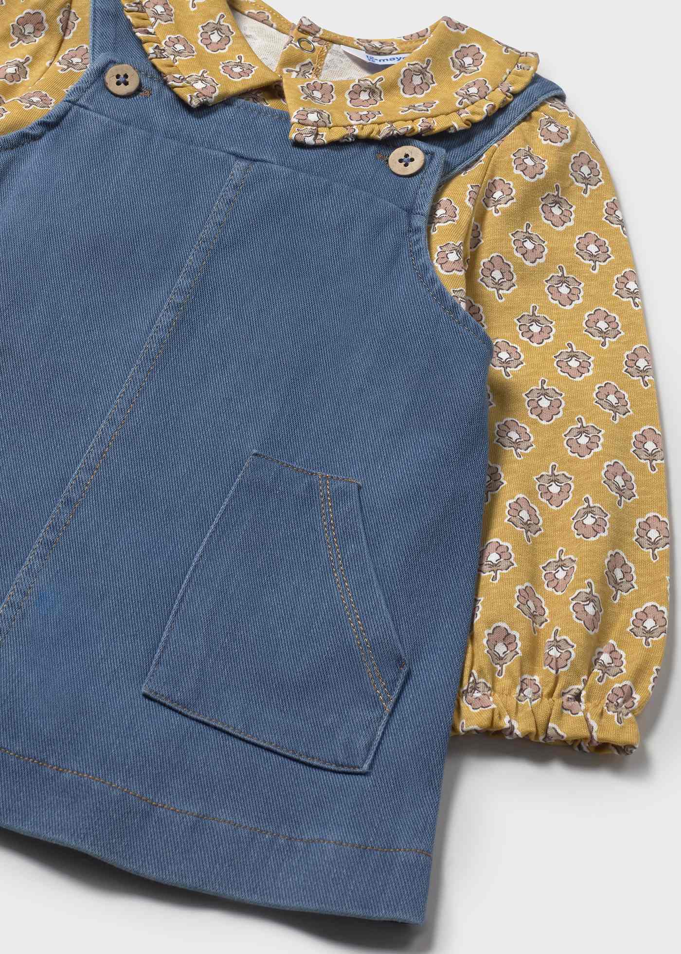 Conjunto falda peto y playera bebé