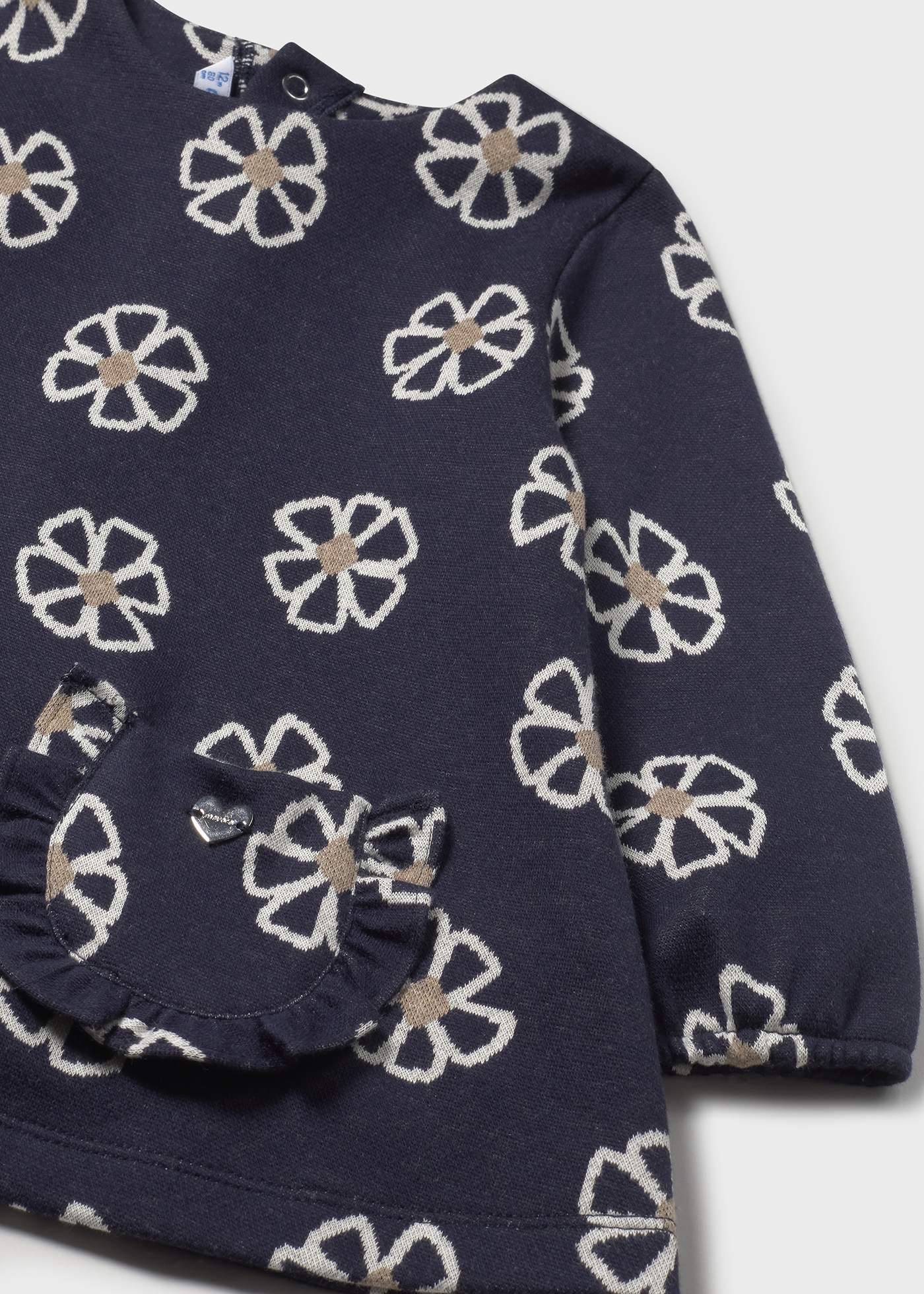 Vestido punto jacquard bebé