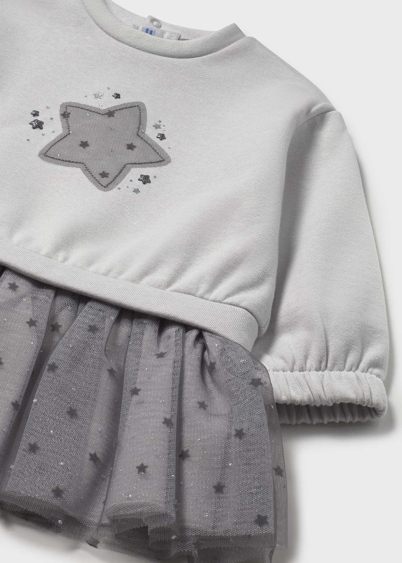 Vestido combinado tul estrella bebé