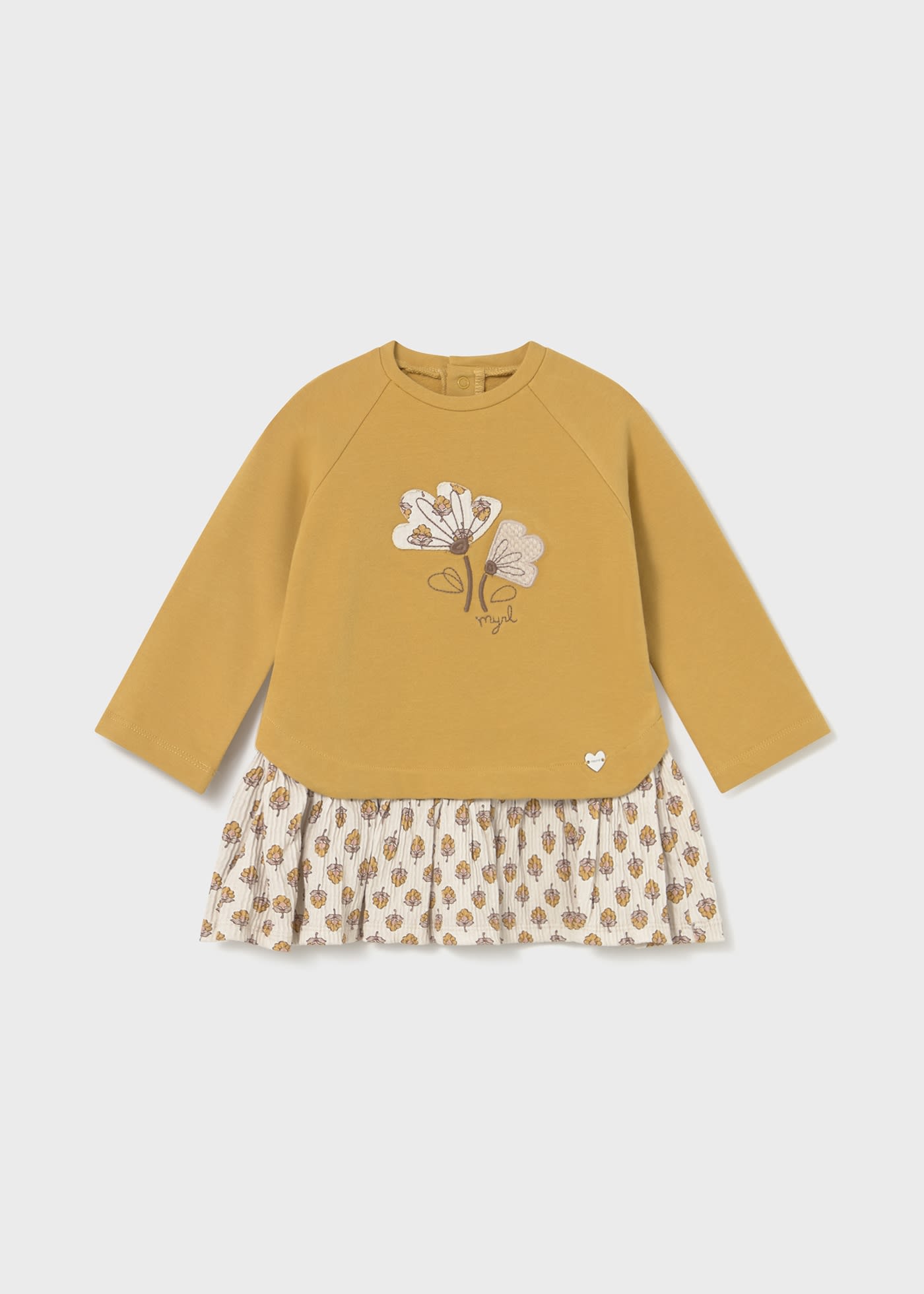 Vestido felpa combinado bebé