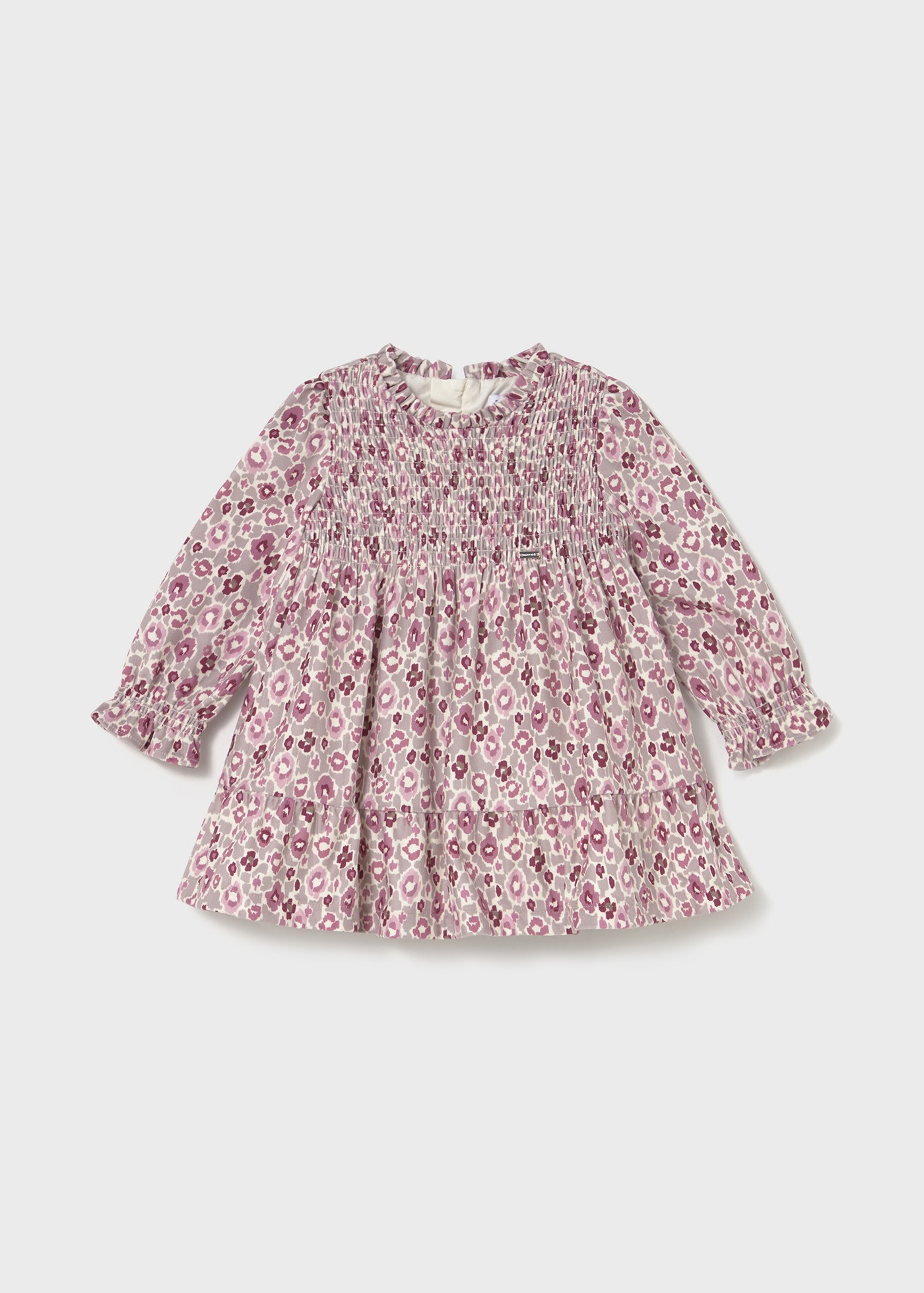 Vestido terciopelo con volantes bebé
