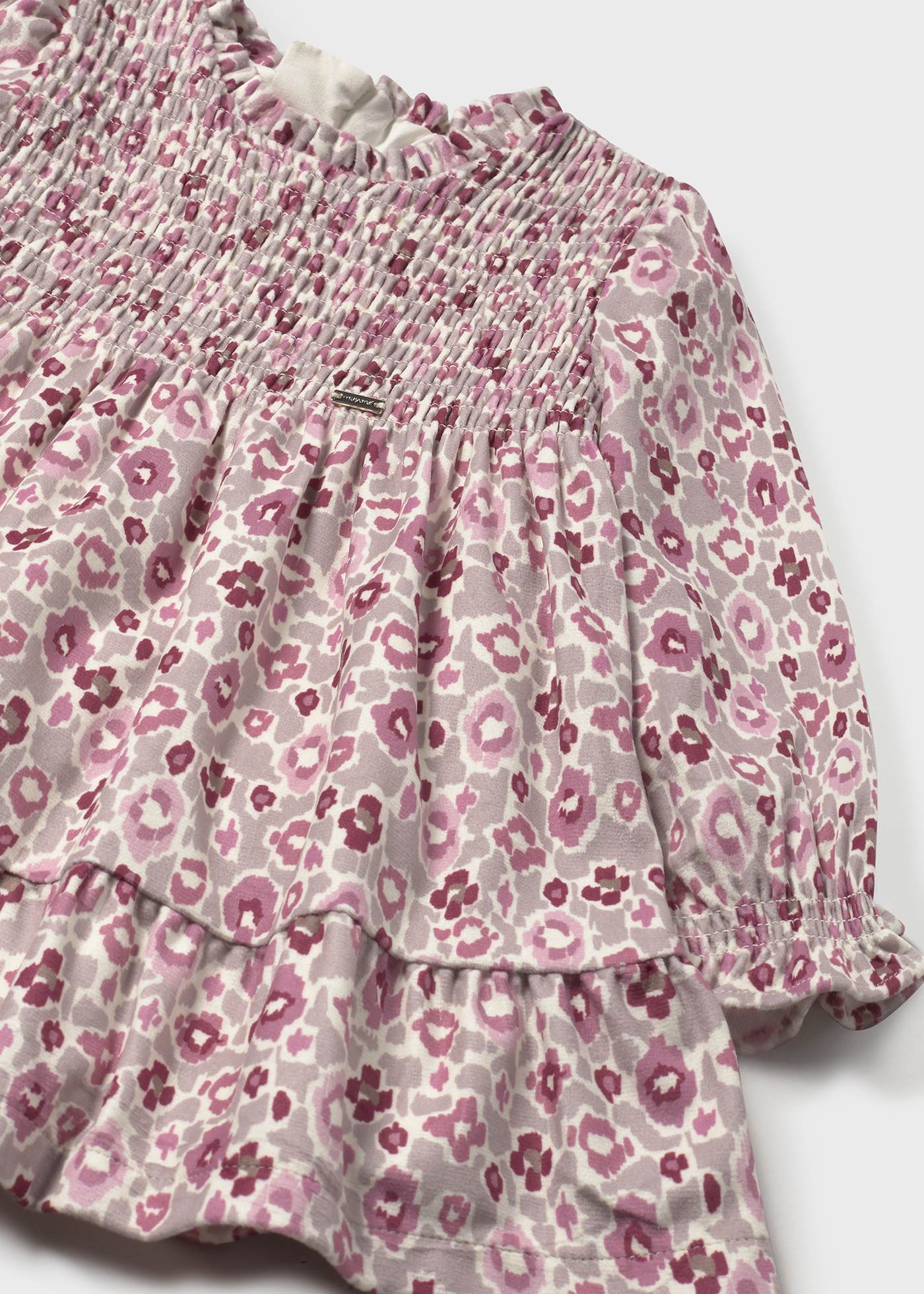 Rochie catifea cu volanase bebe