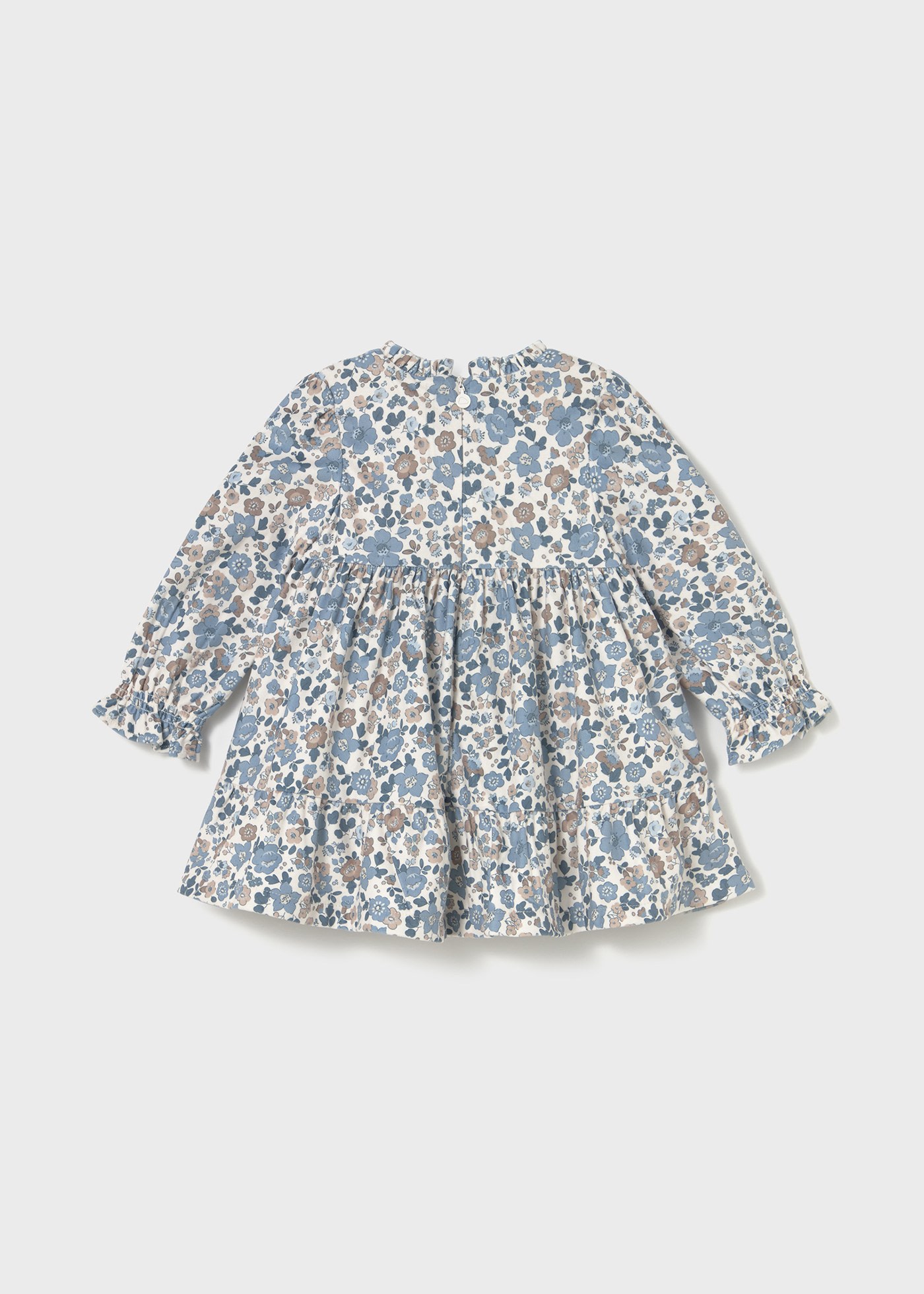 Vestido terciopelo con volantes bebé