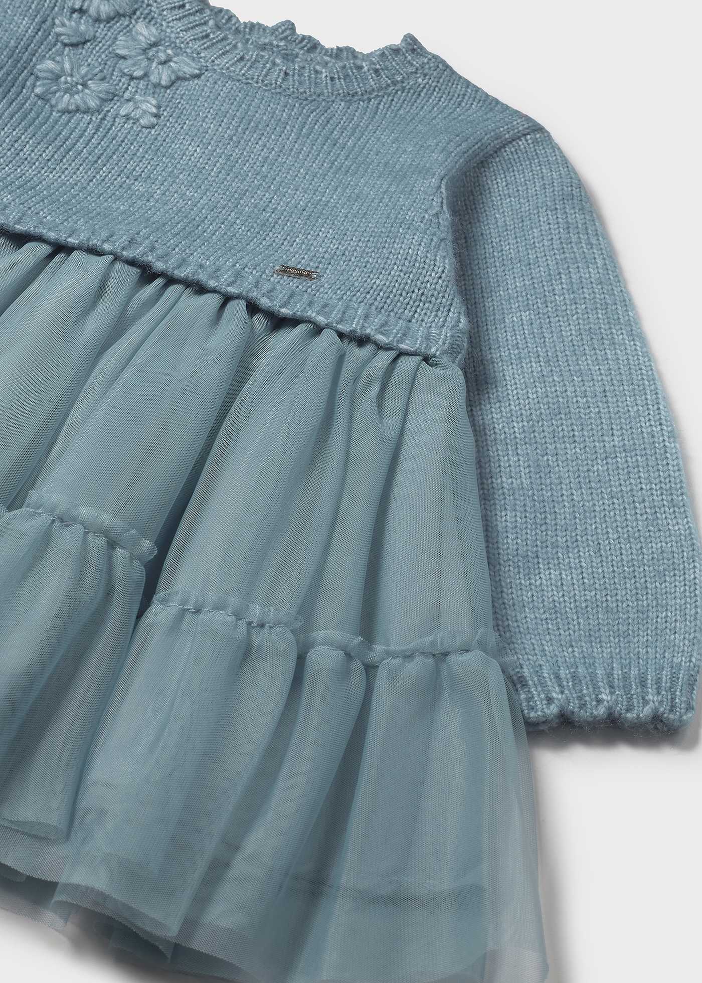 Vestido combinado tricot bebé