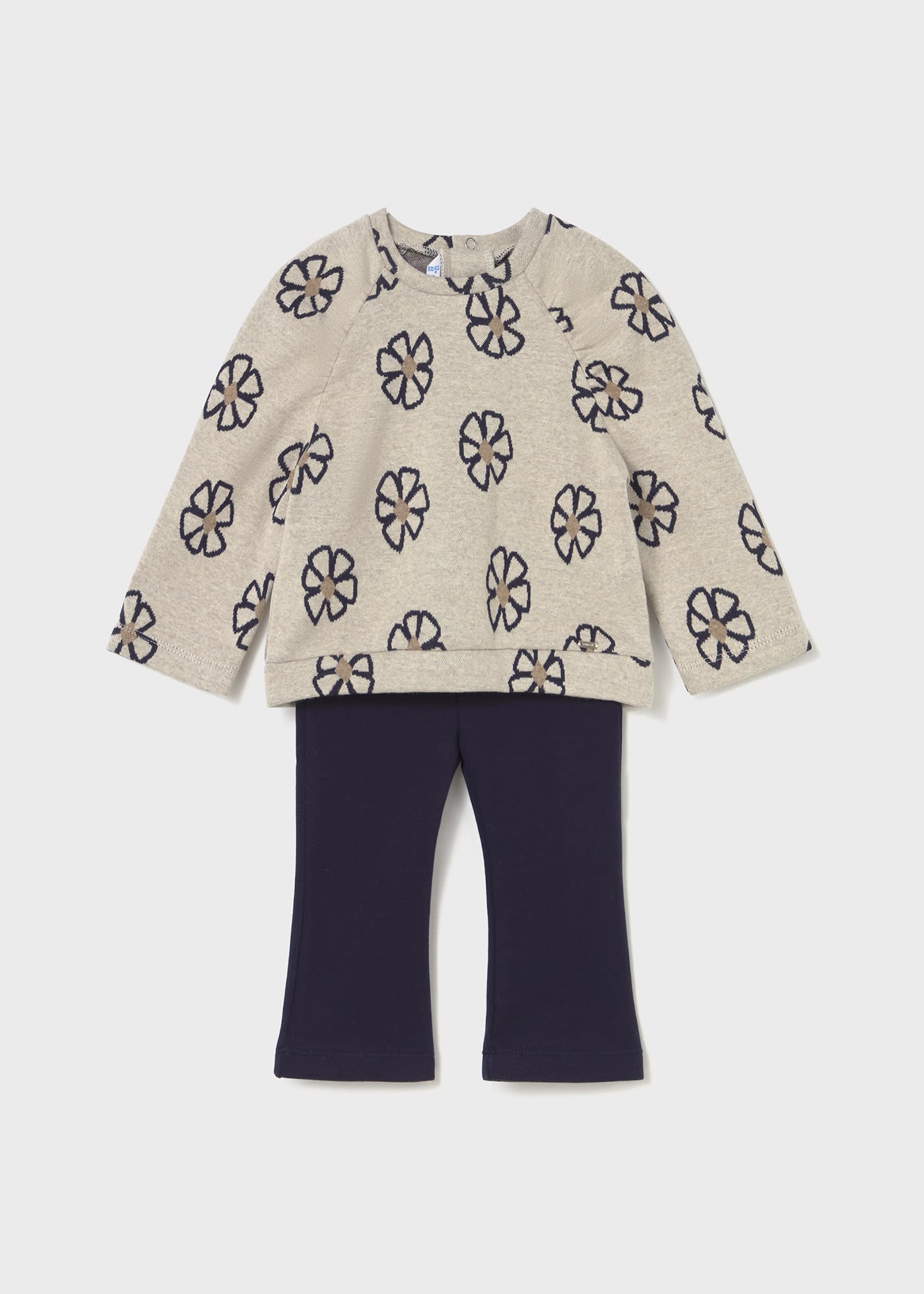Baby legging and printed jumper set
