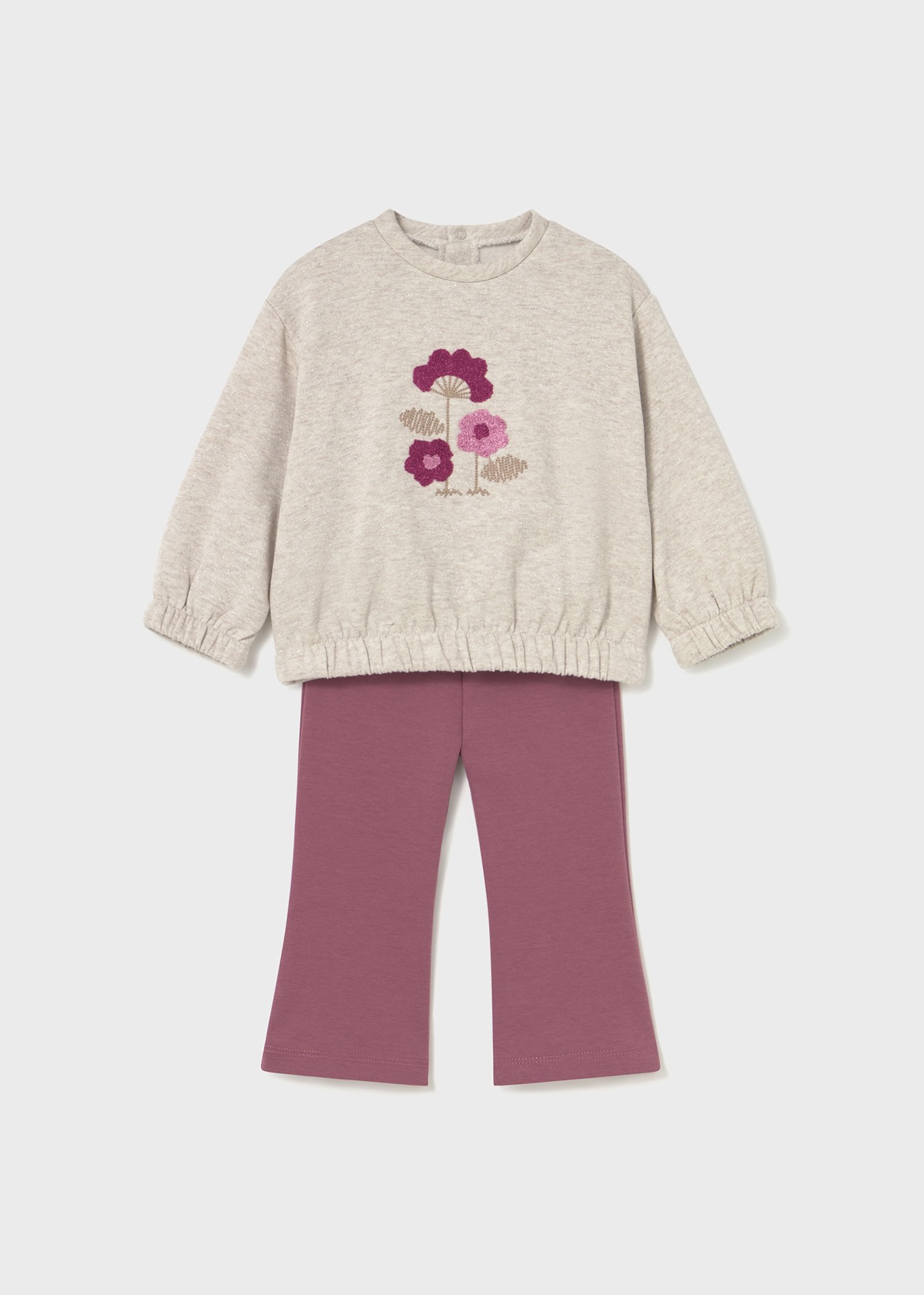 Set Leggings mit Schlag und Sweatshirt Baby